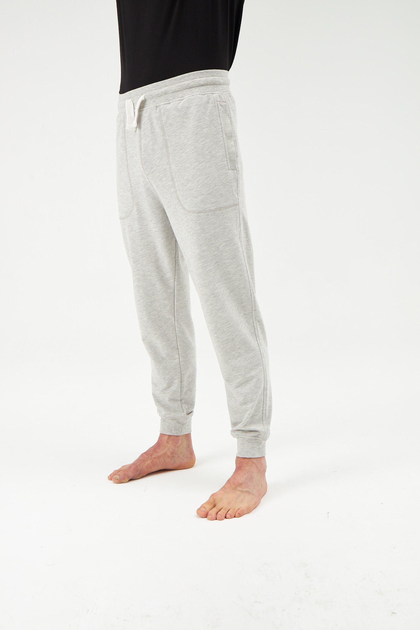 GREY MELANGE TRACKSUIT BOTTOM
