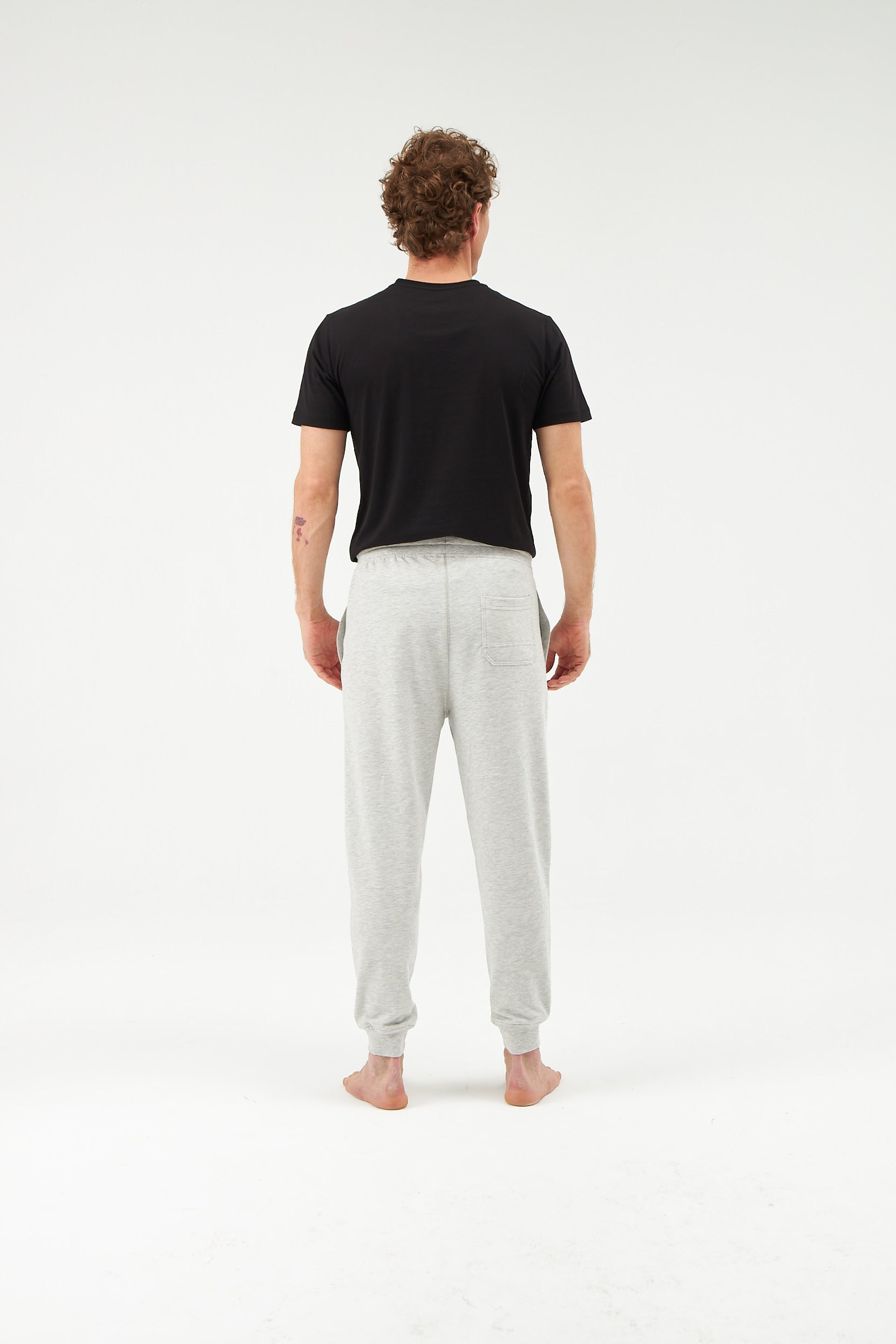 GREY MELANGE TRACKSUIT BOTTOM