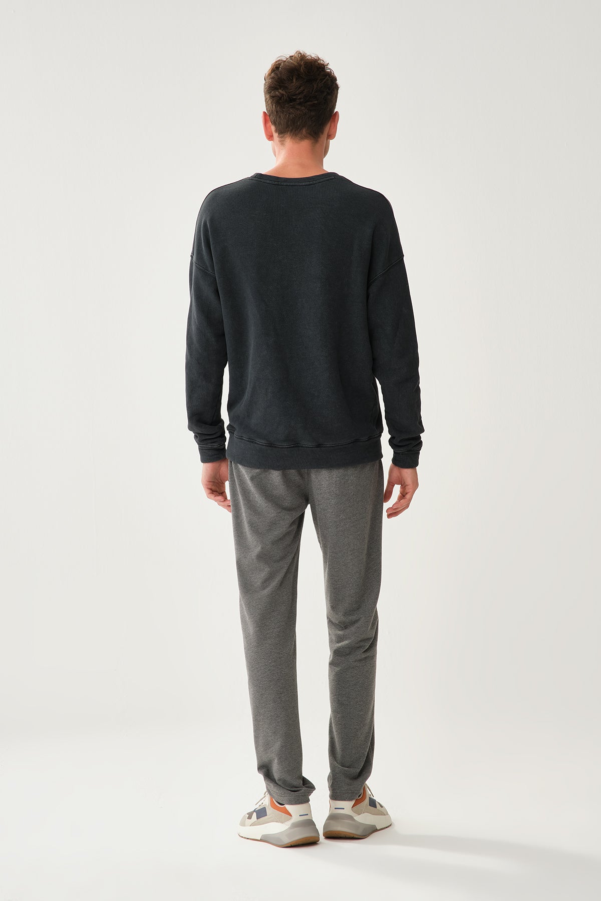 GREY MELANGE TRACKSUIT BOTTOM