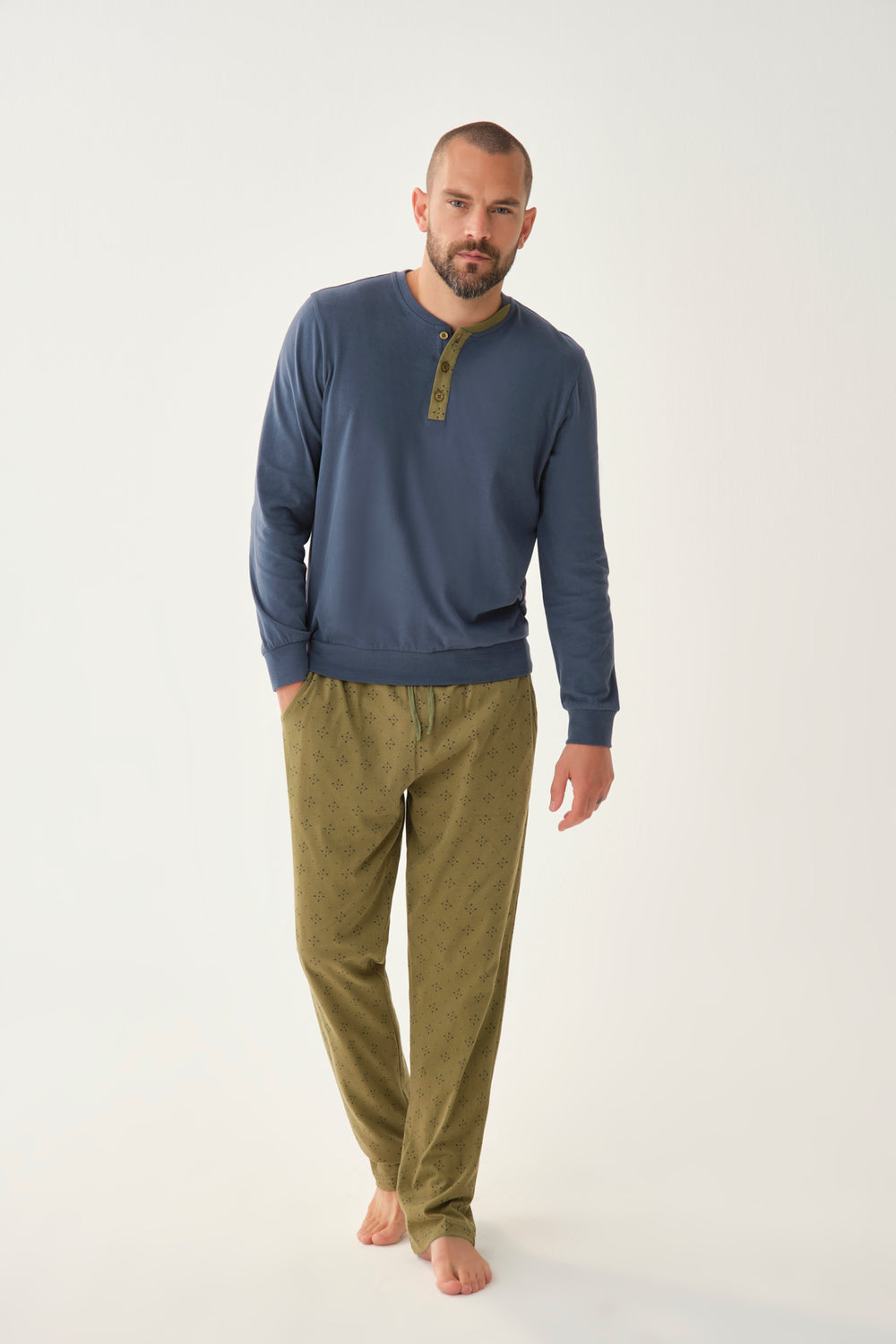KHAKI PYJAMA SET