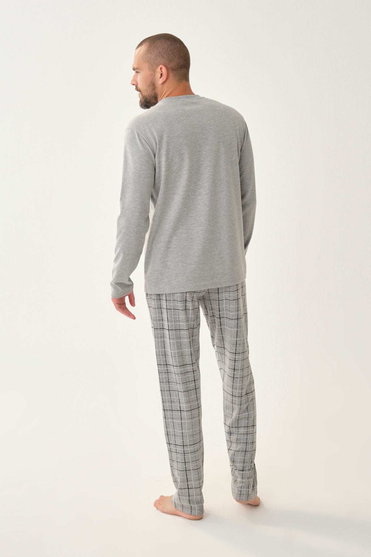GREY MELANGE PYJAMA SET