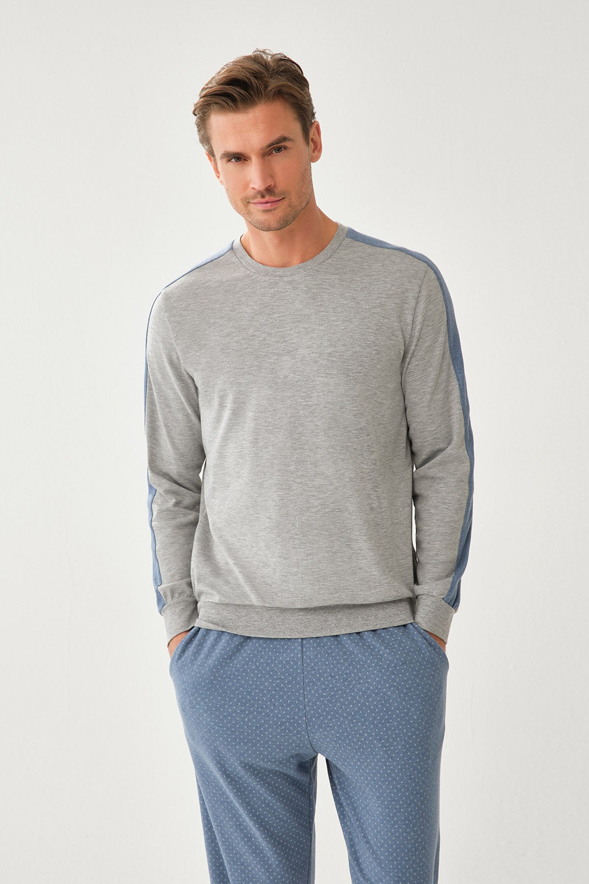 GREY MELANGE PYJAMA SET