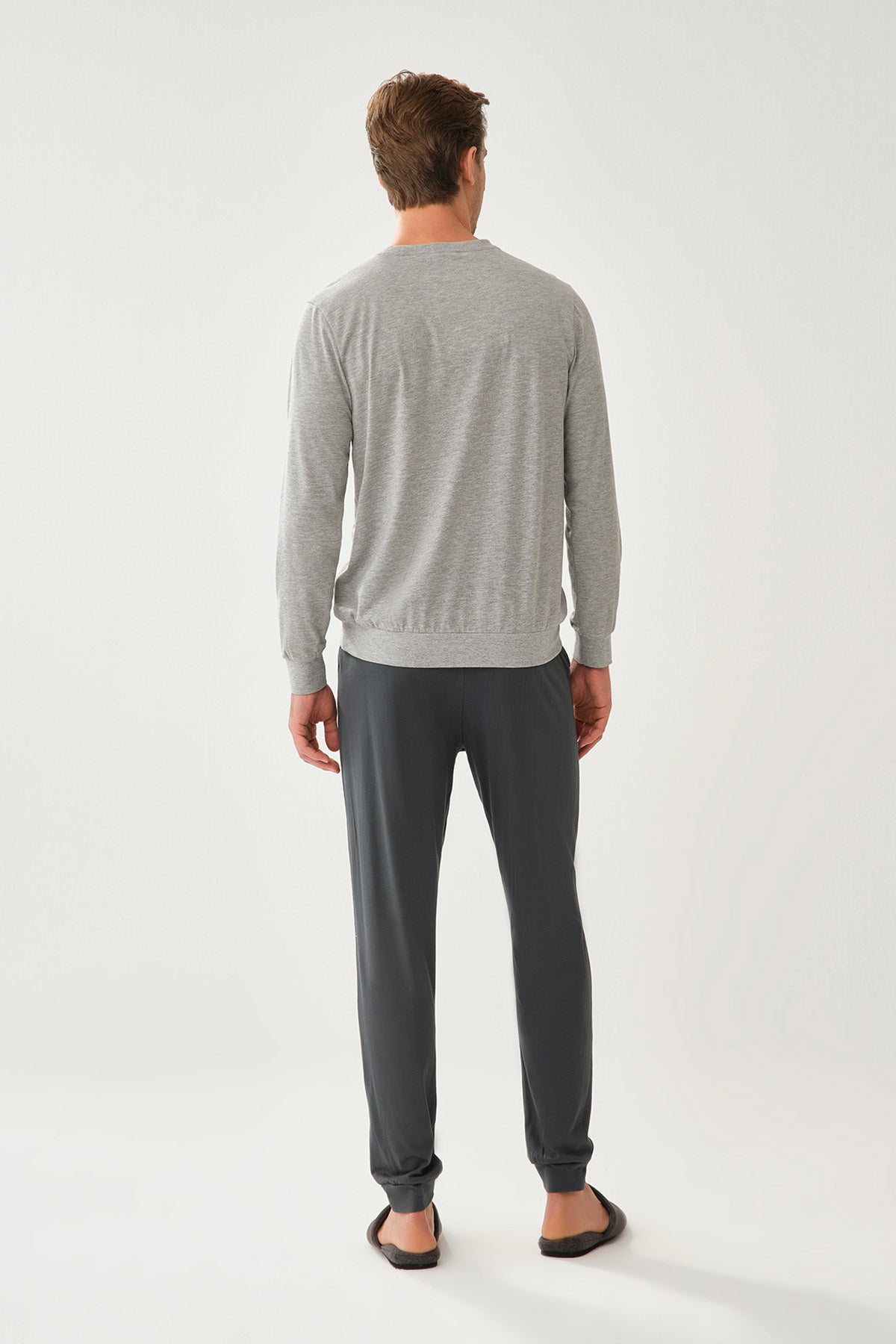 GREY MELANGE PYJAMA SET