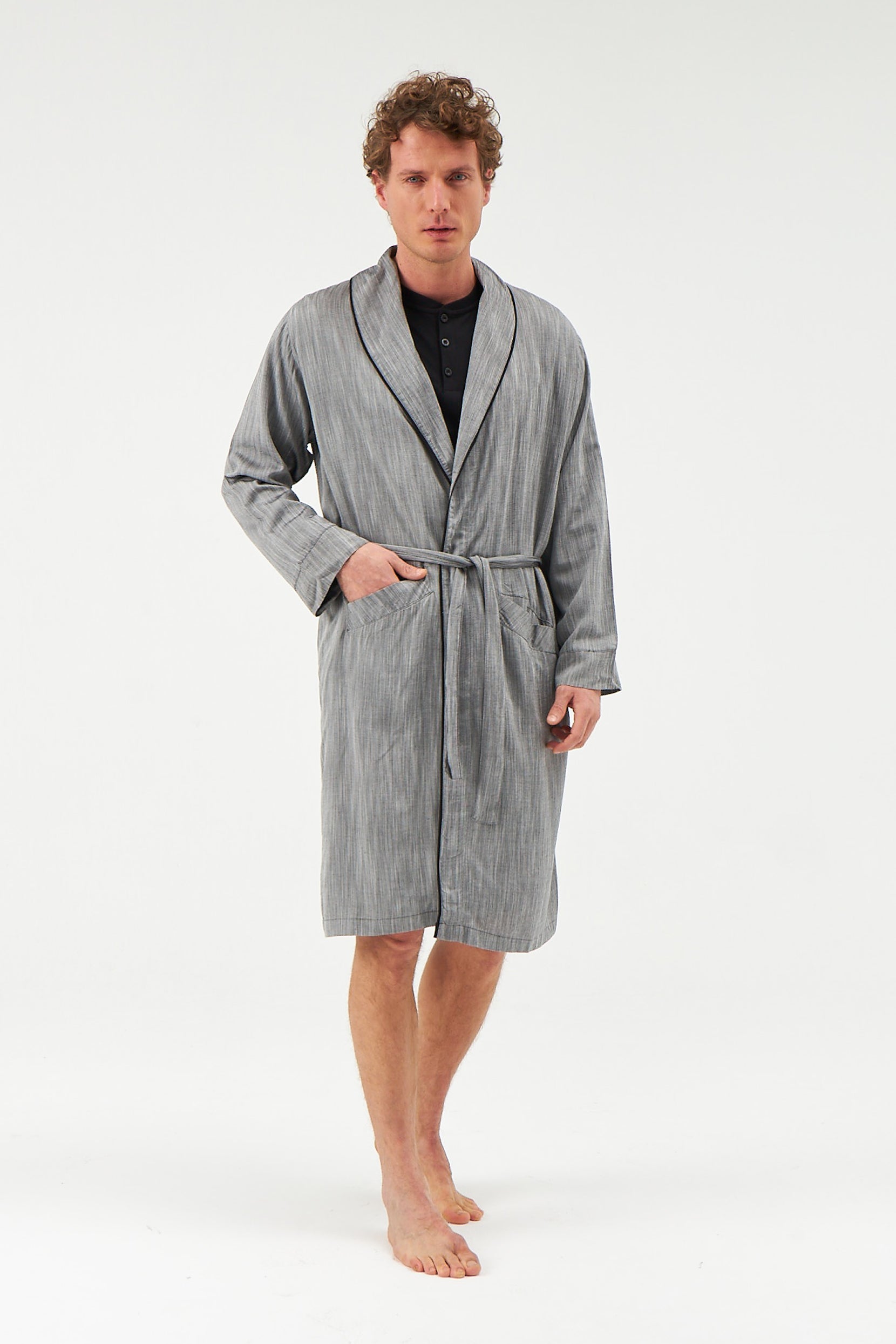 GREY MELANGE ROBE