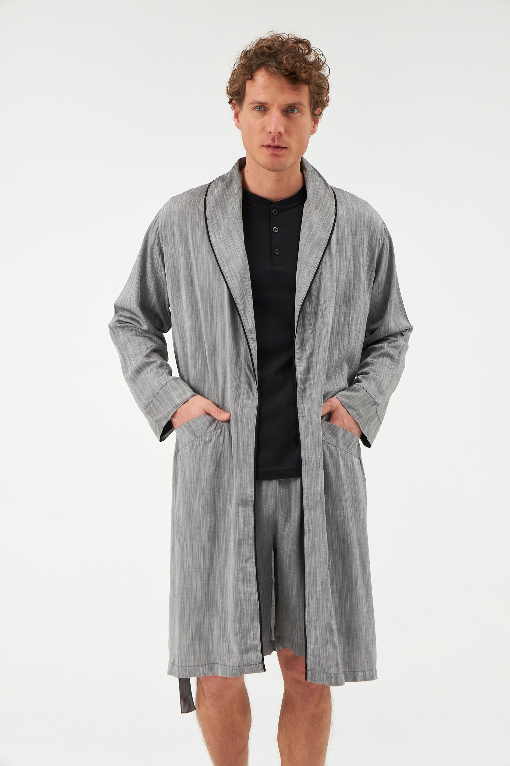 GREY MELANGE ROBE