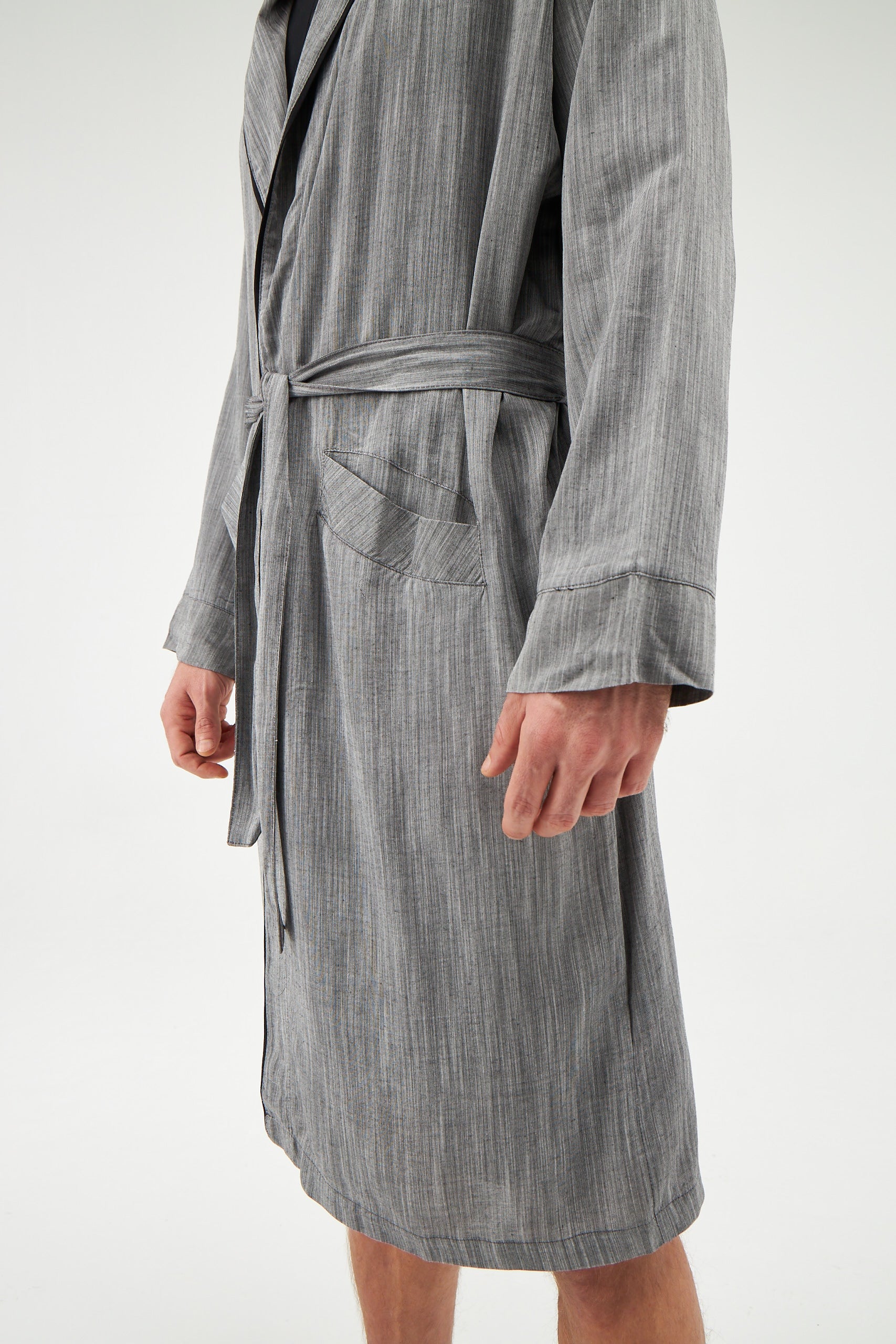 GREY MELANGE ROBE