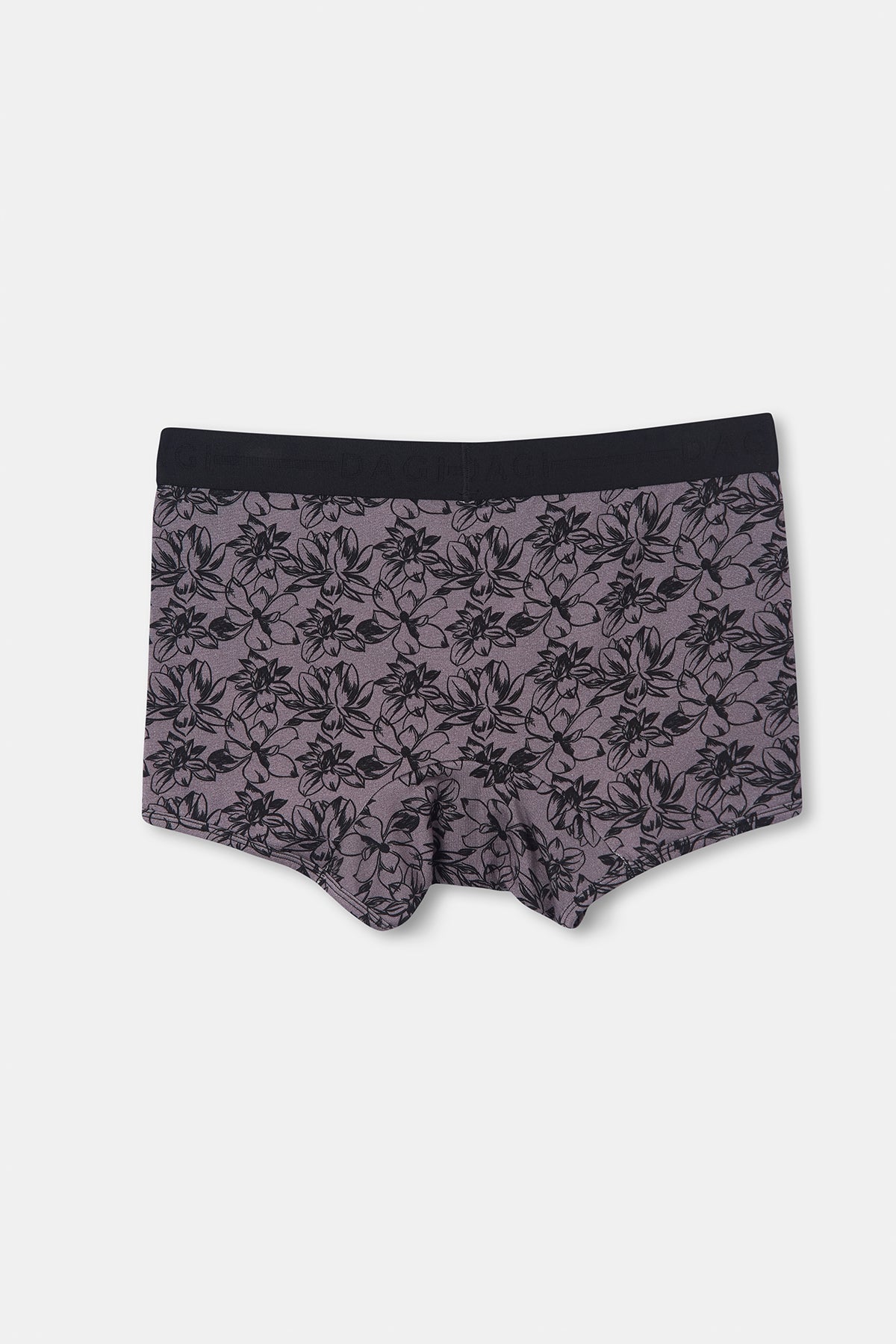 Gri D-Men Desenli Compact Penye Boxer