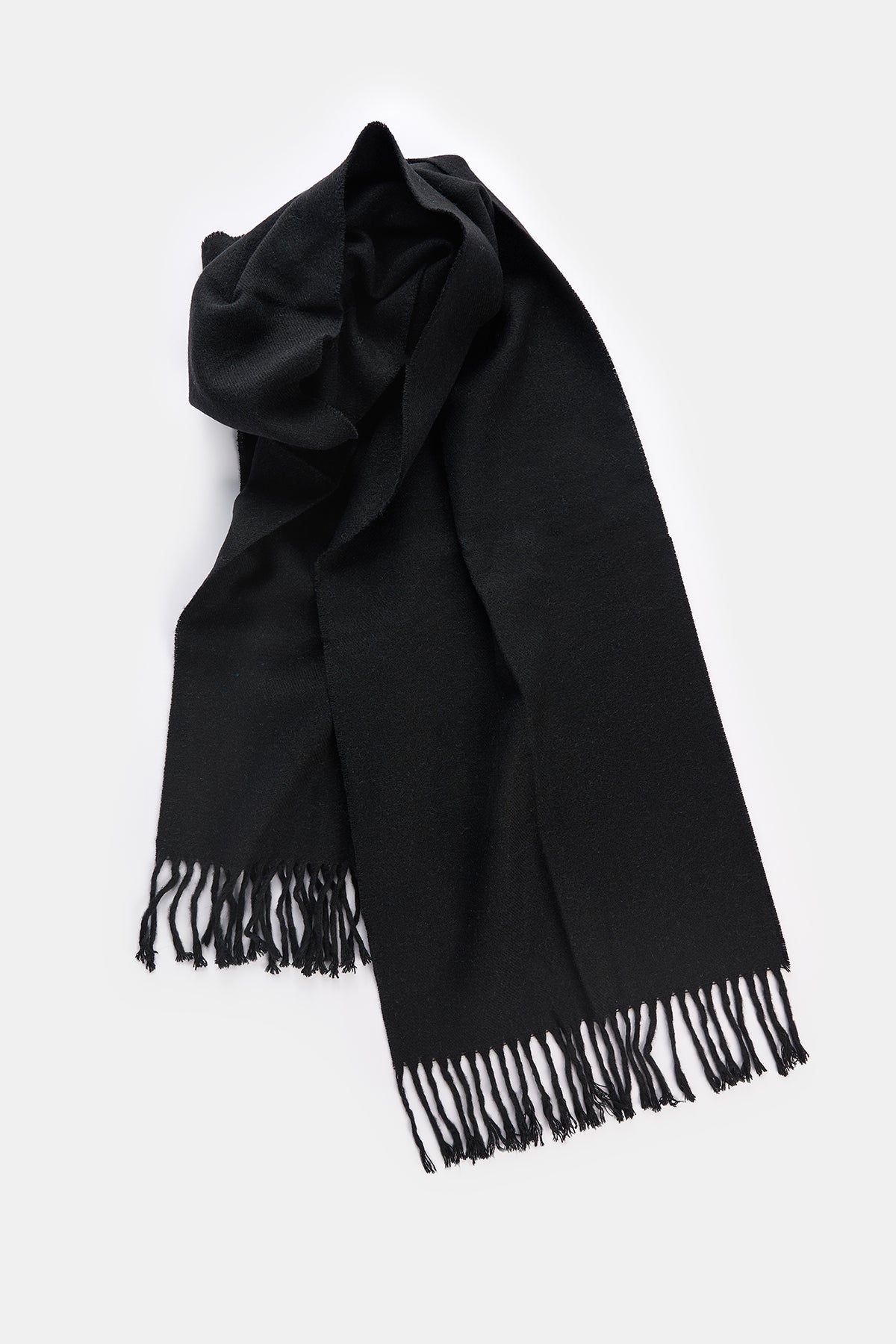 BLACK SCARF BEANIE SET