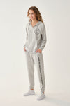 GREY MELANGE TRACKSUIT BOTTOM