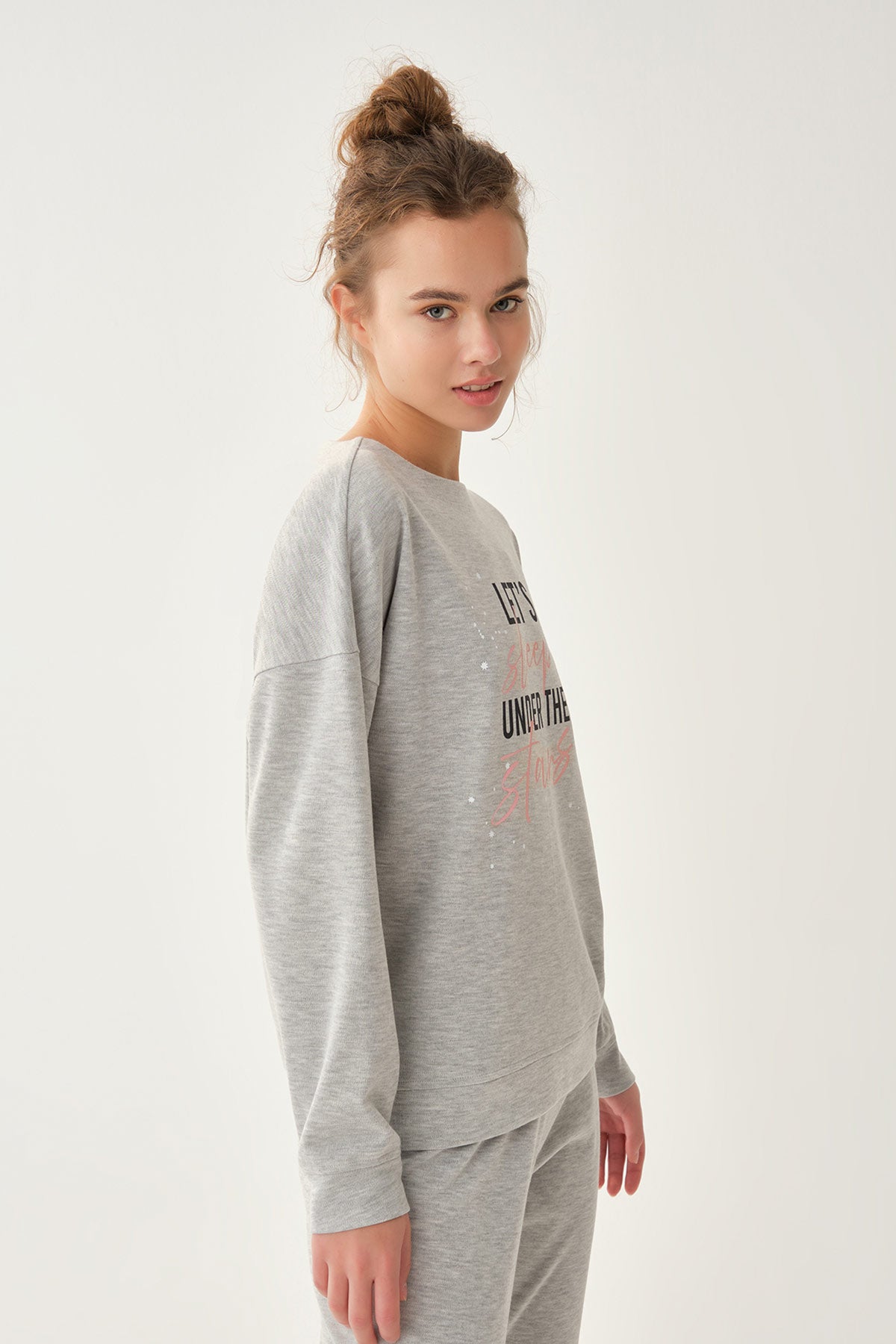 GREY MELANGE PYJAMA SET