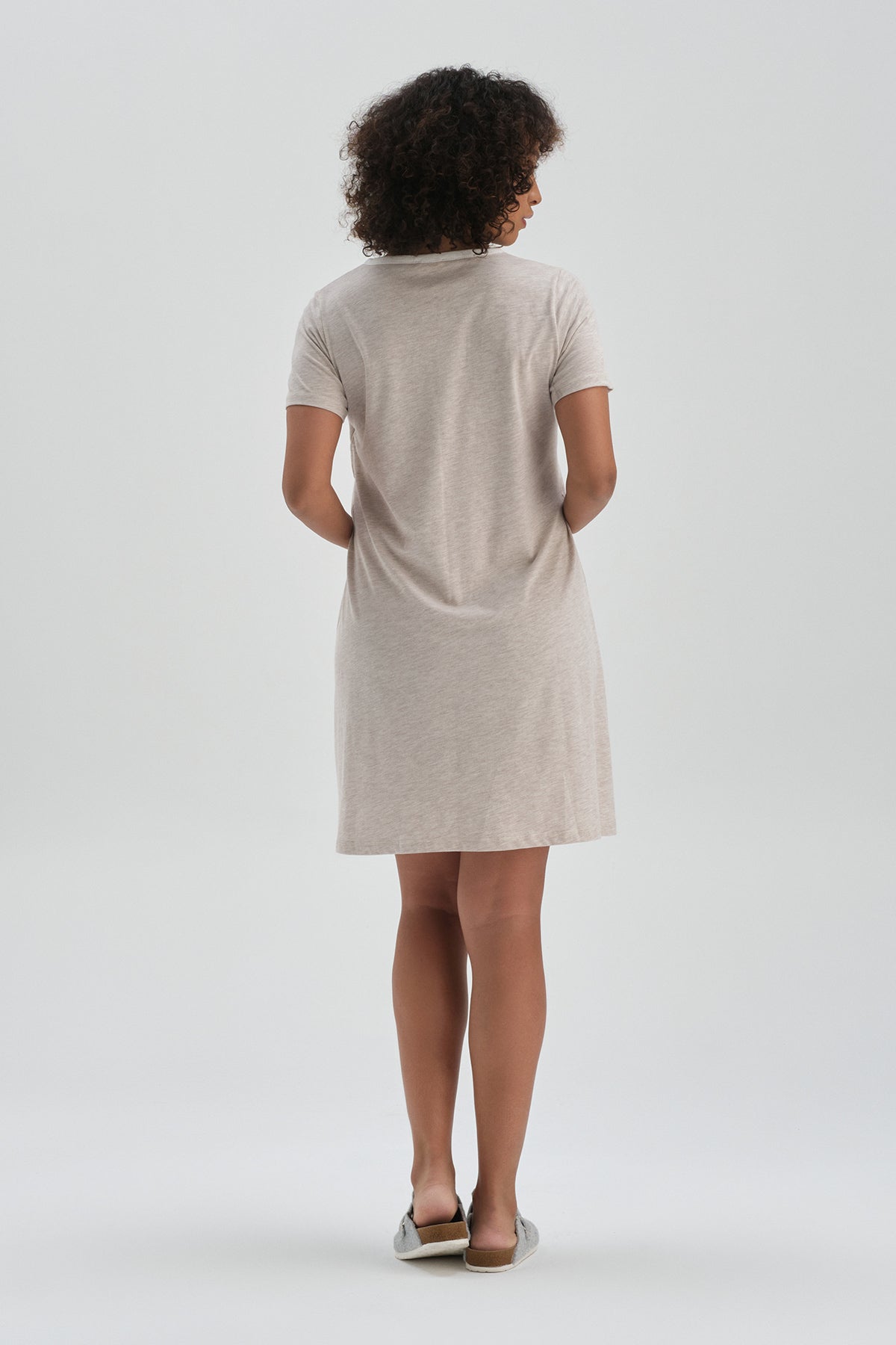 OFF WHITE MELANGE NIGHTIE