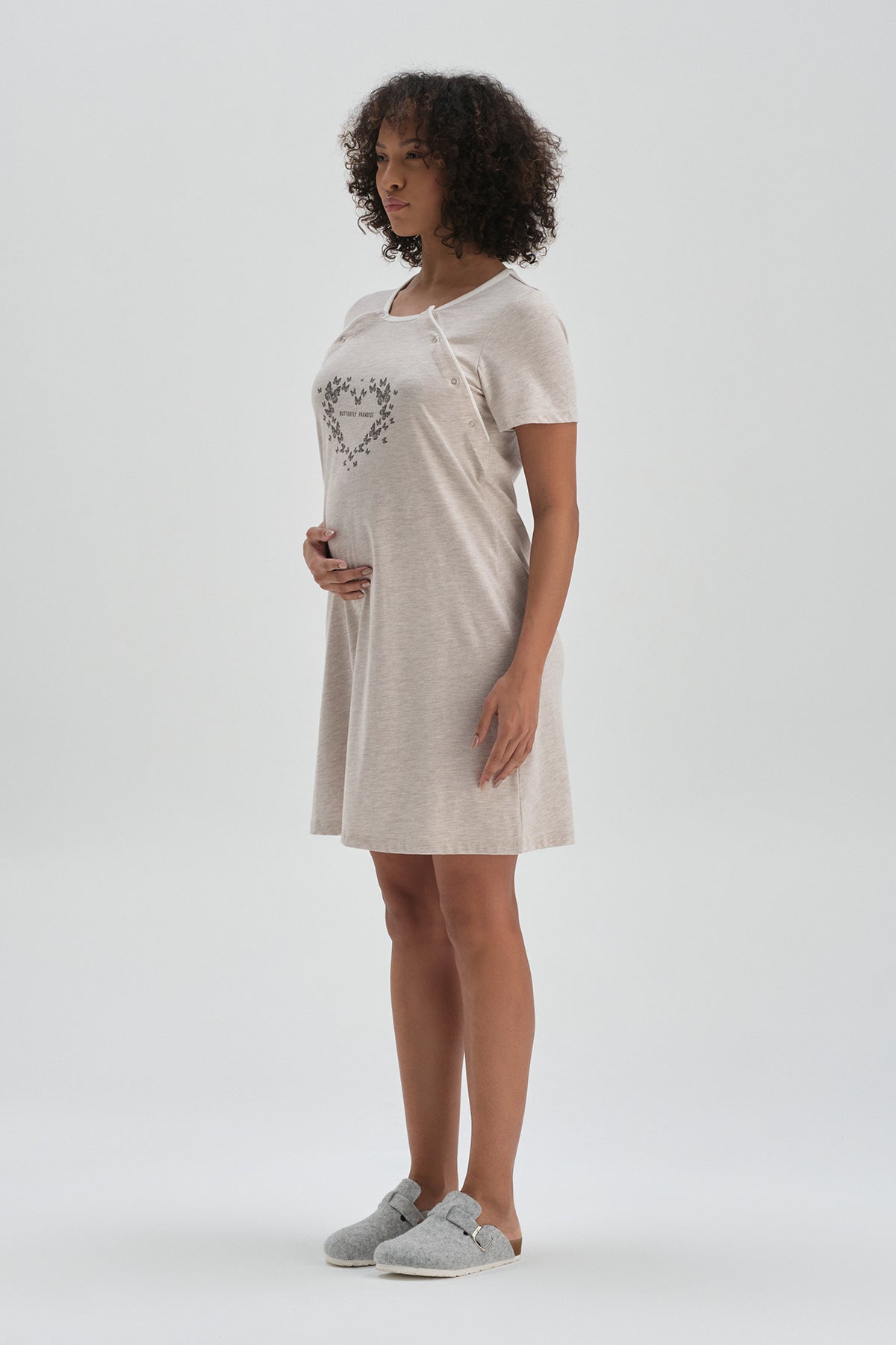 OFF WHITE MELANGE NIGHTIE