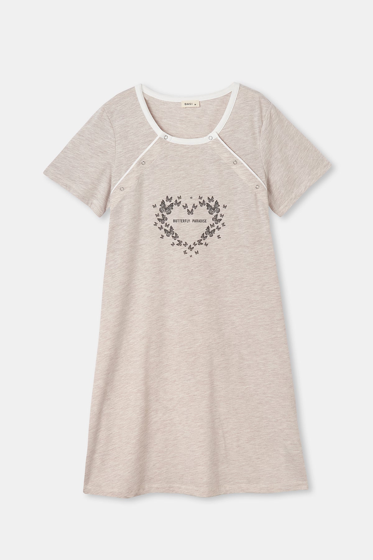 OFF WHITE MELANGE NIGHTIE