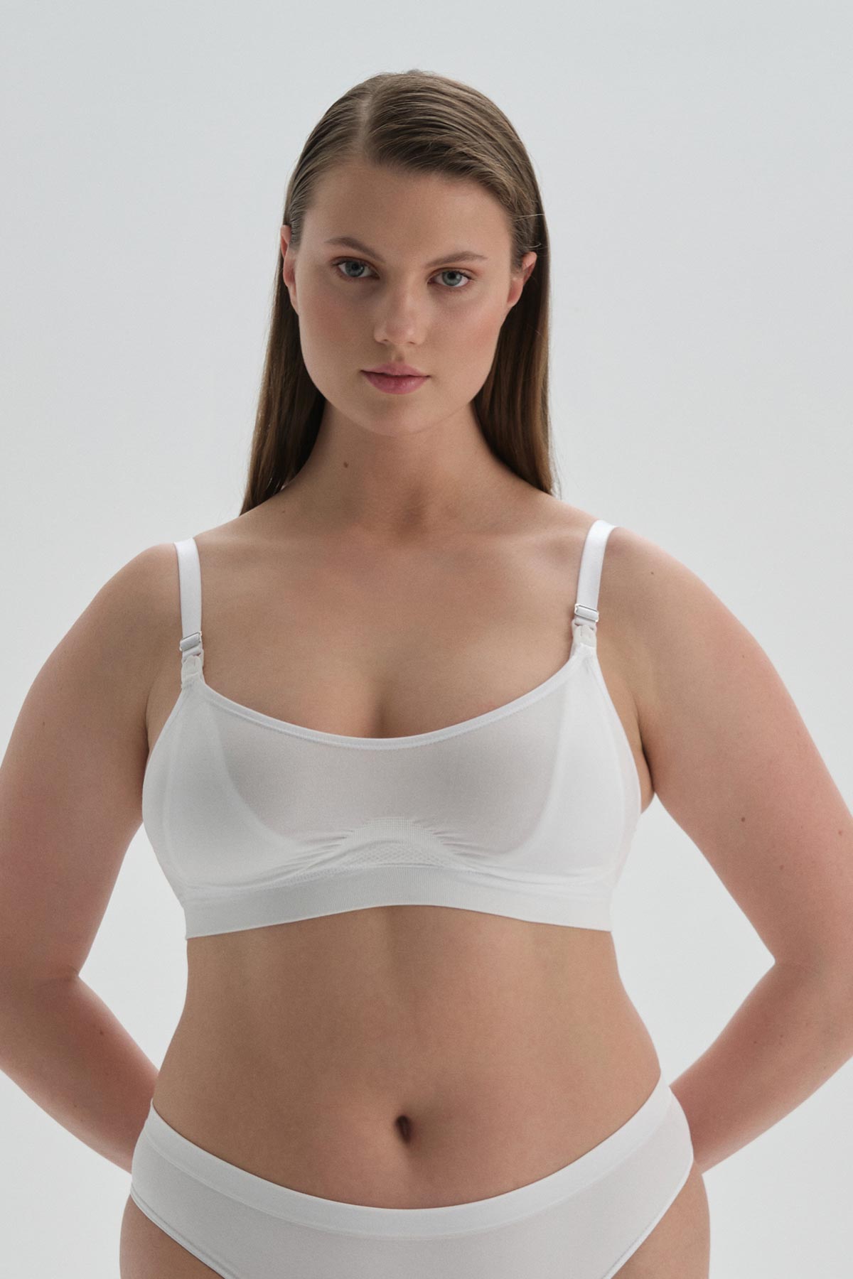 Beyaz Emzirme Sütyeni