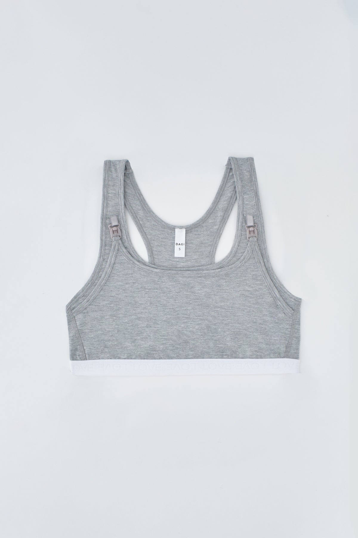 Gri Emzirme Sporcu Sütyeni