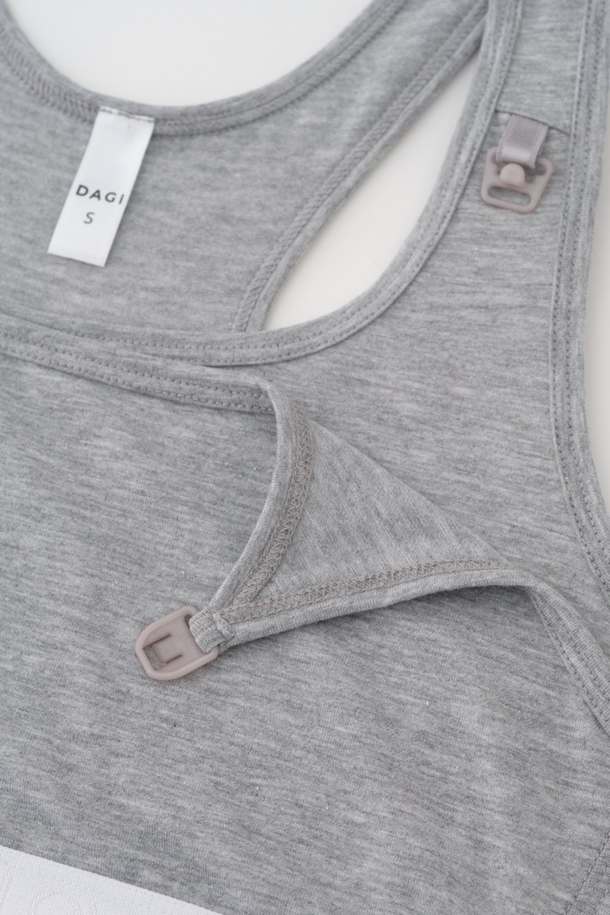 Gri Emzirme Sporcu Sütyeni