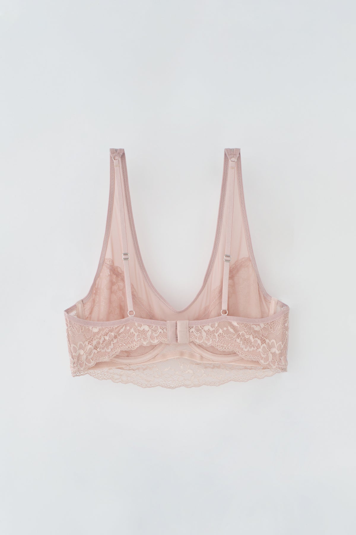 Pembe Balenli Dantelli Toparlayıcı Sütyen