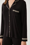 BLACK PYJAMA TOP
