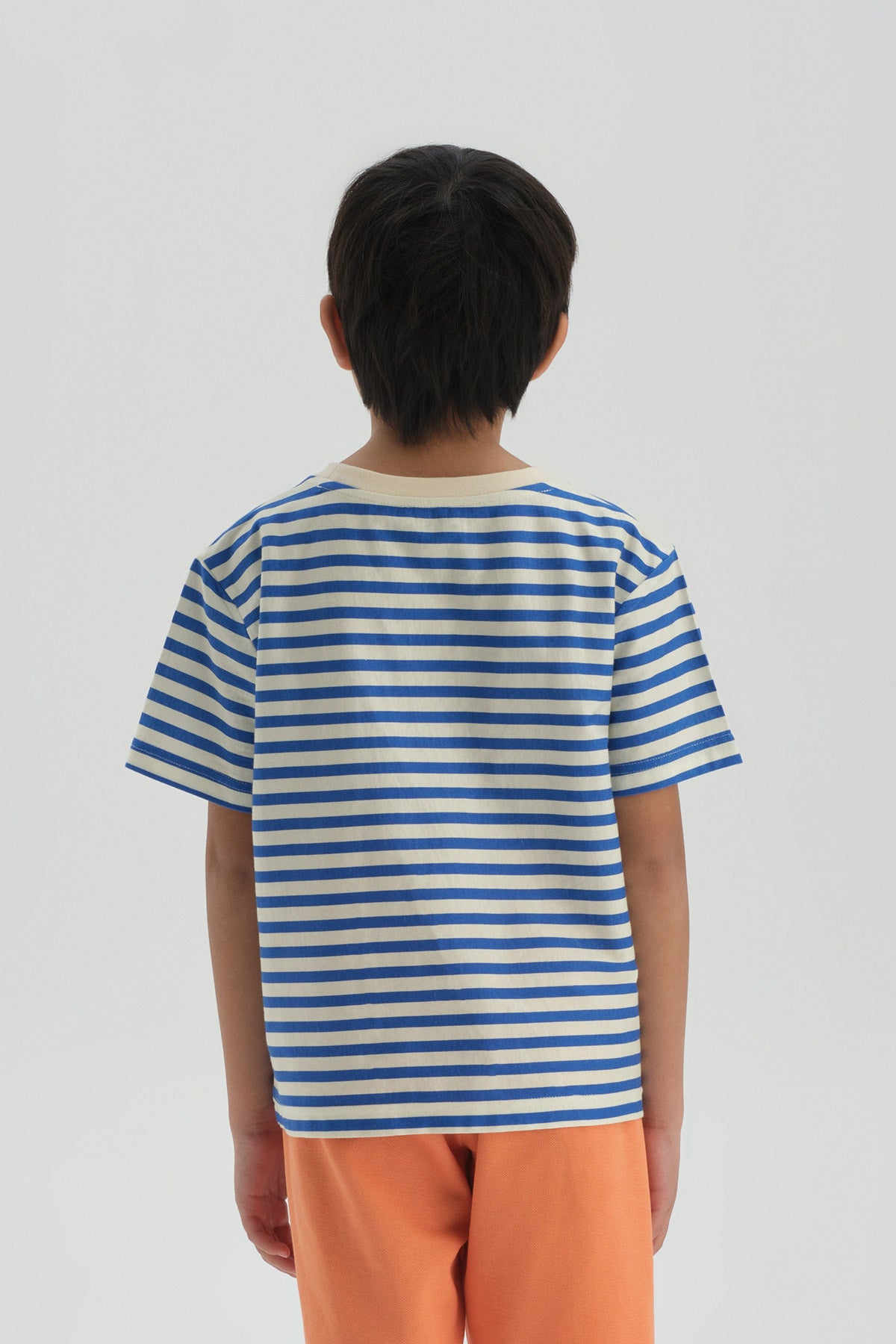 NAVY STRIPED T-SHIRT