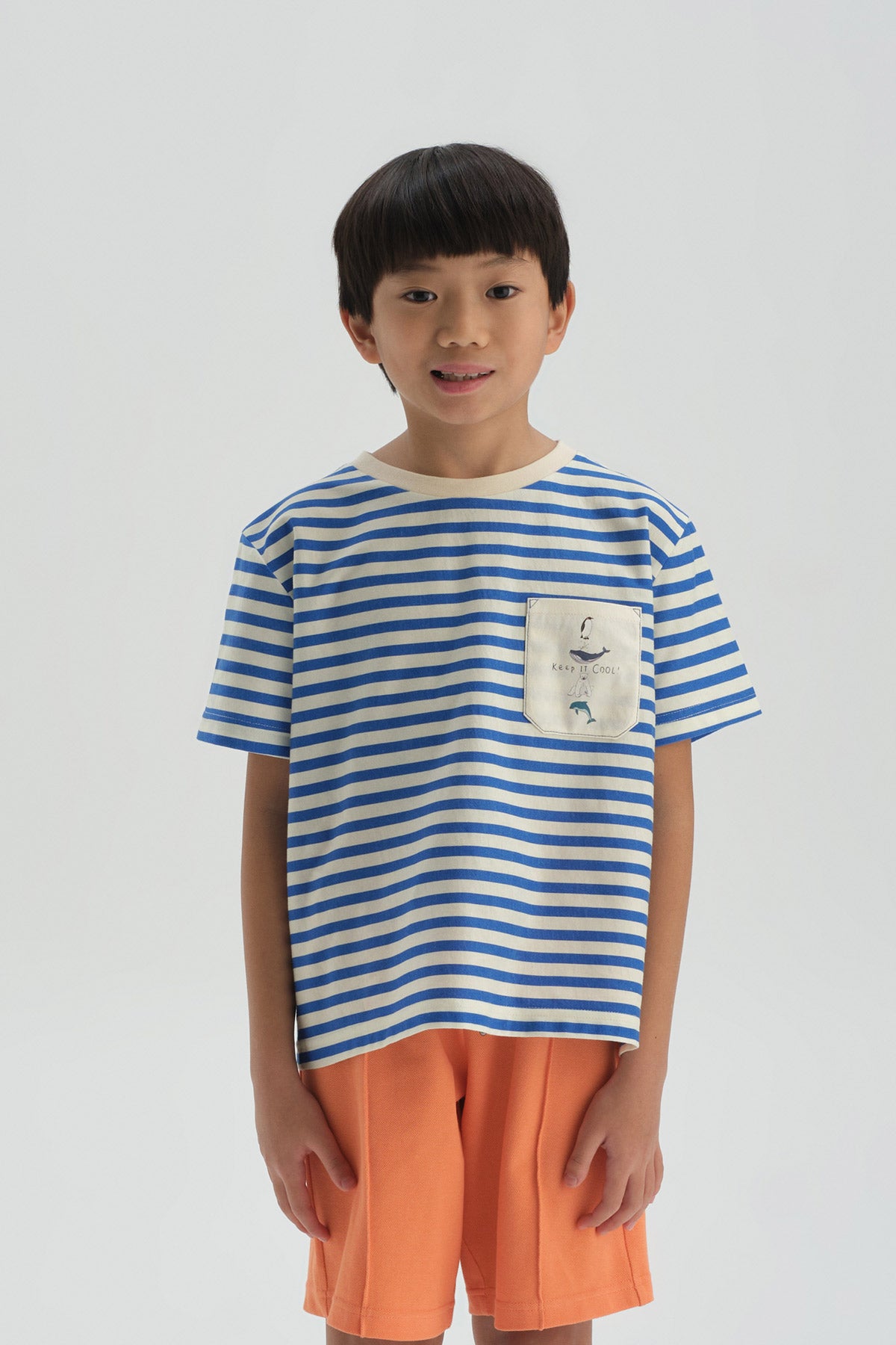 NAVY STRIPED T-SHIRT