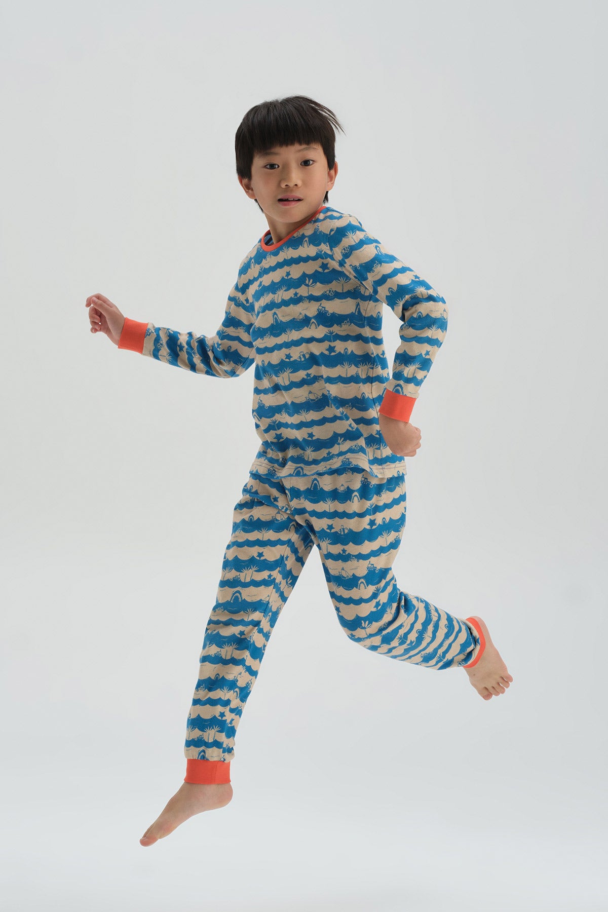 BLUE PRINTED PYJAMA SET