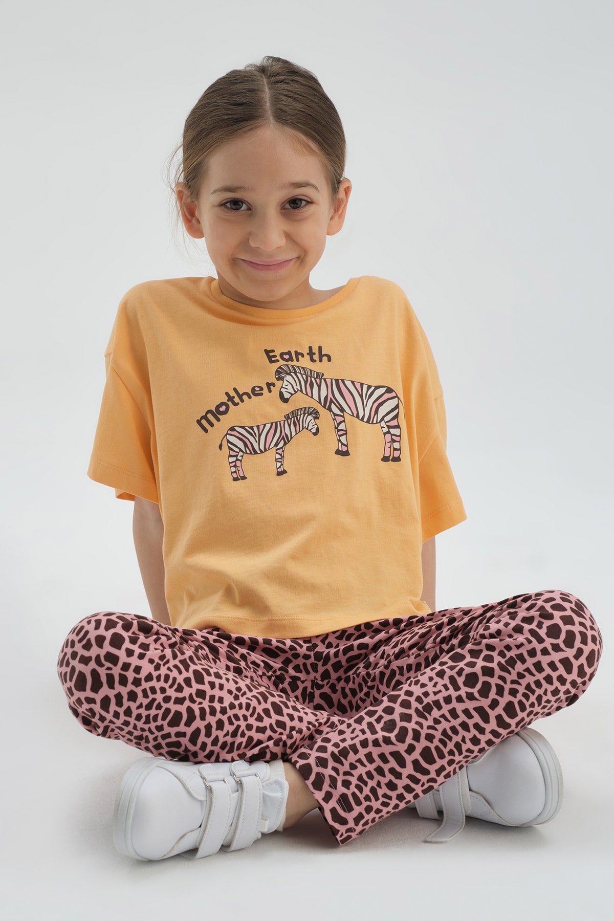 SALMON PRINTED LEGGINGS