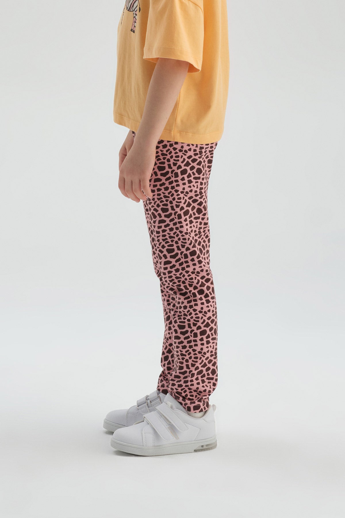 SALMON PRINTED LEGGINGS