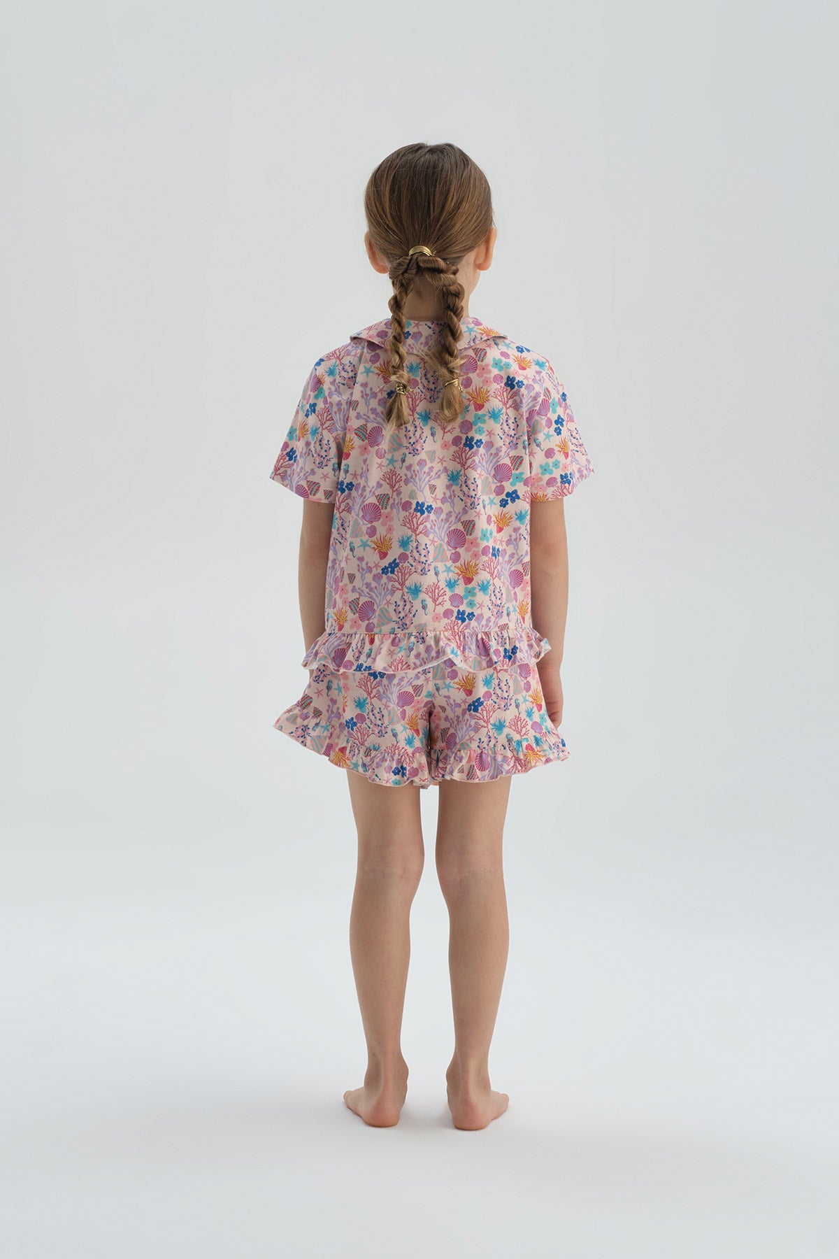 PINK PRINTED SHORT PYJAMA SET