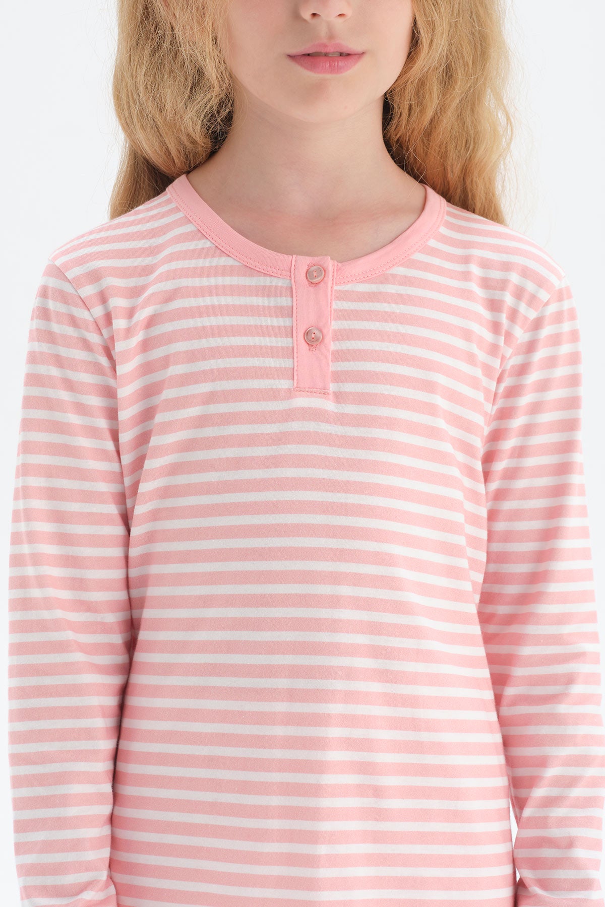PINK STRIPED PYJAMA SET