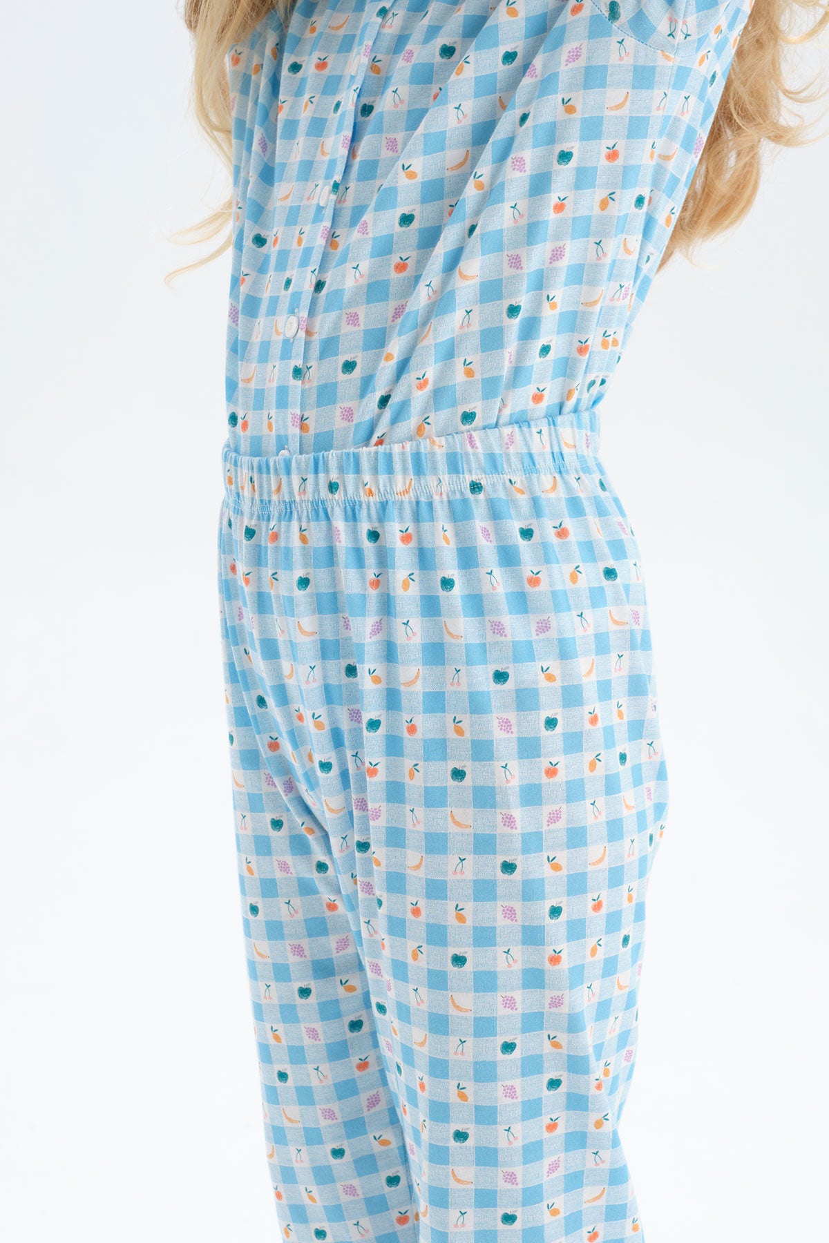 BLUE PRINTED PYJAMA SET