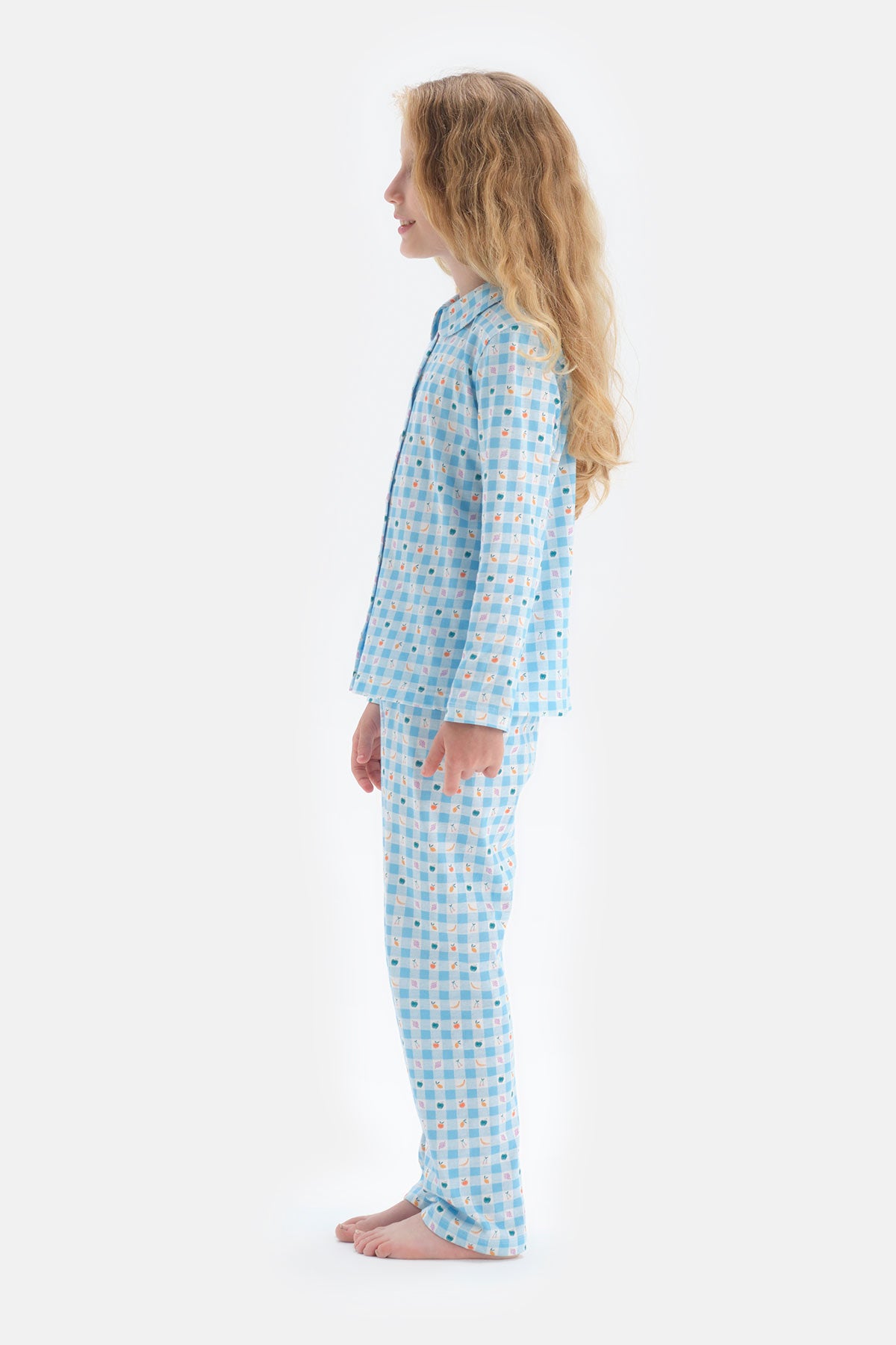 BLUE PRINTED PYJAMA SET