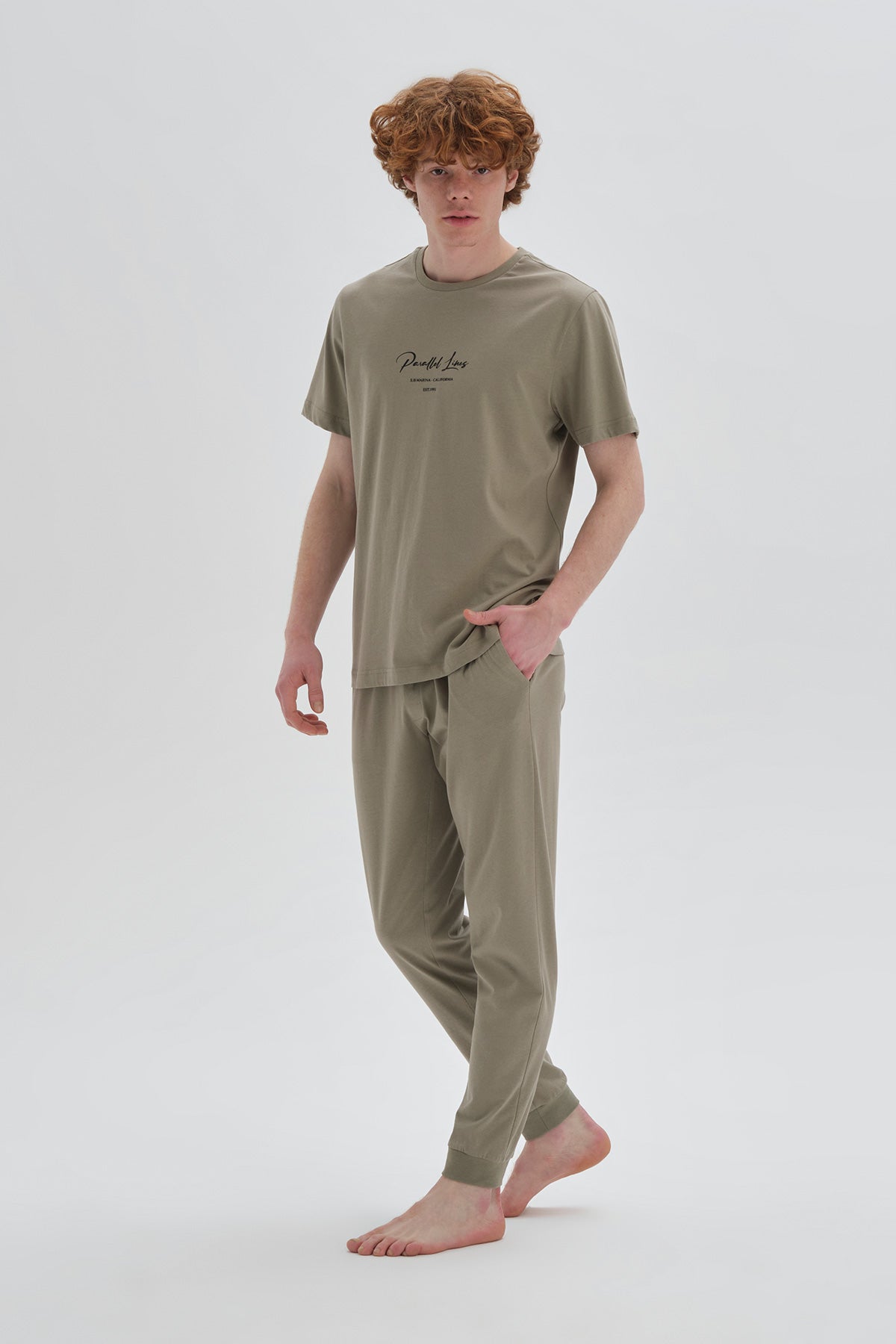 KHAKI PYJAMA SET