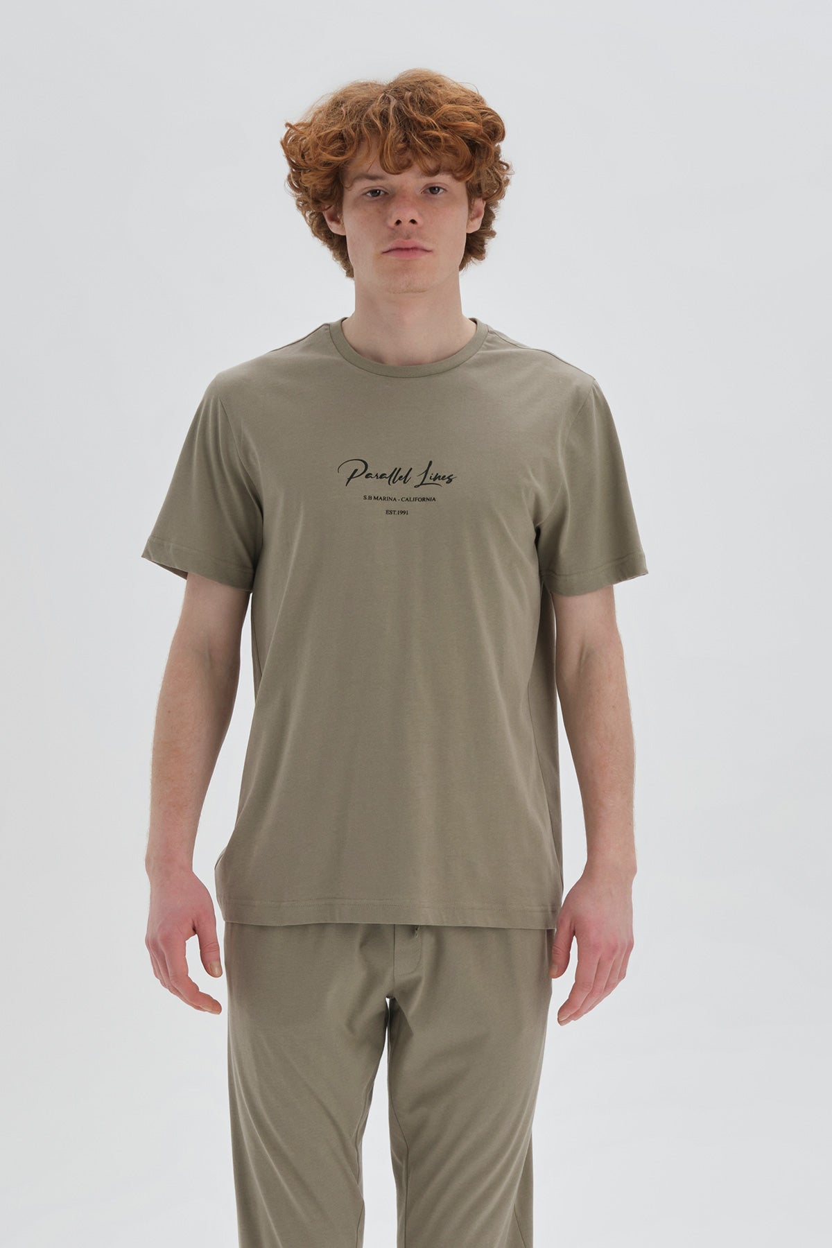 KHAKI PYJAMA SET