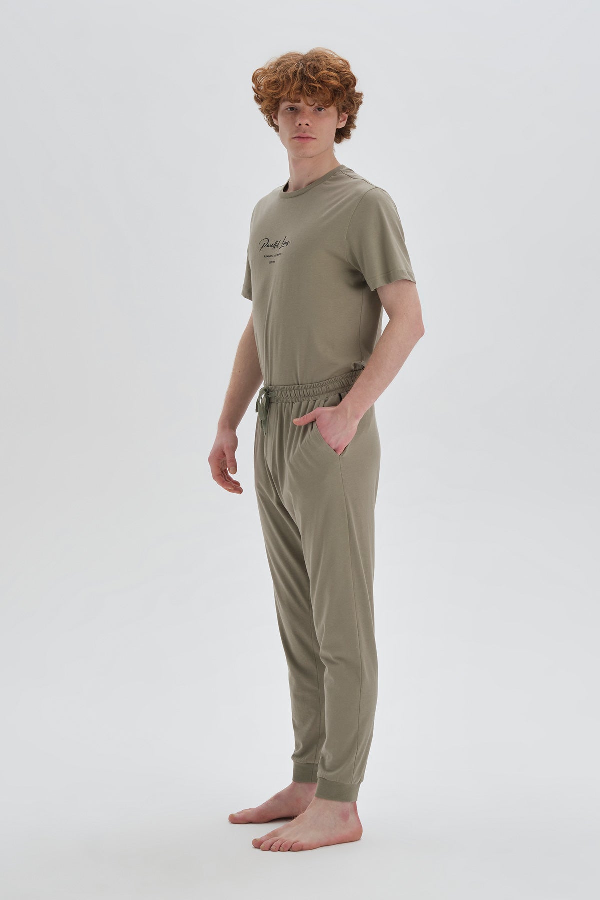 KHAKI PYJAMA SET