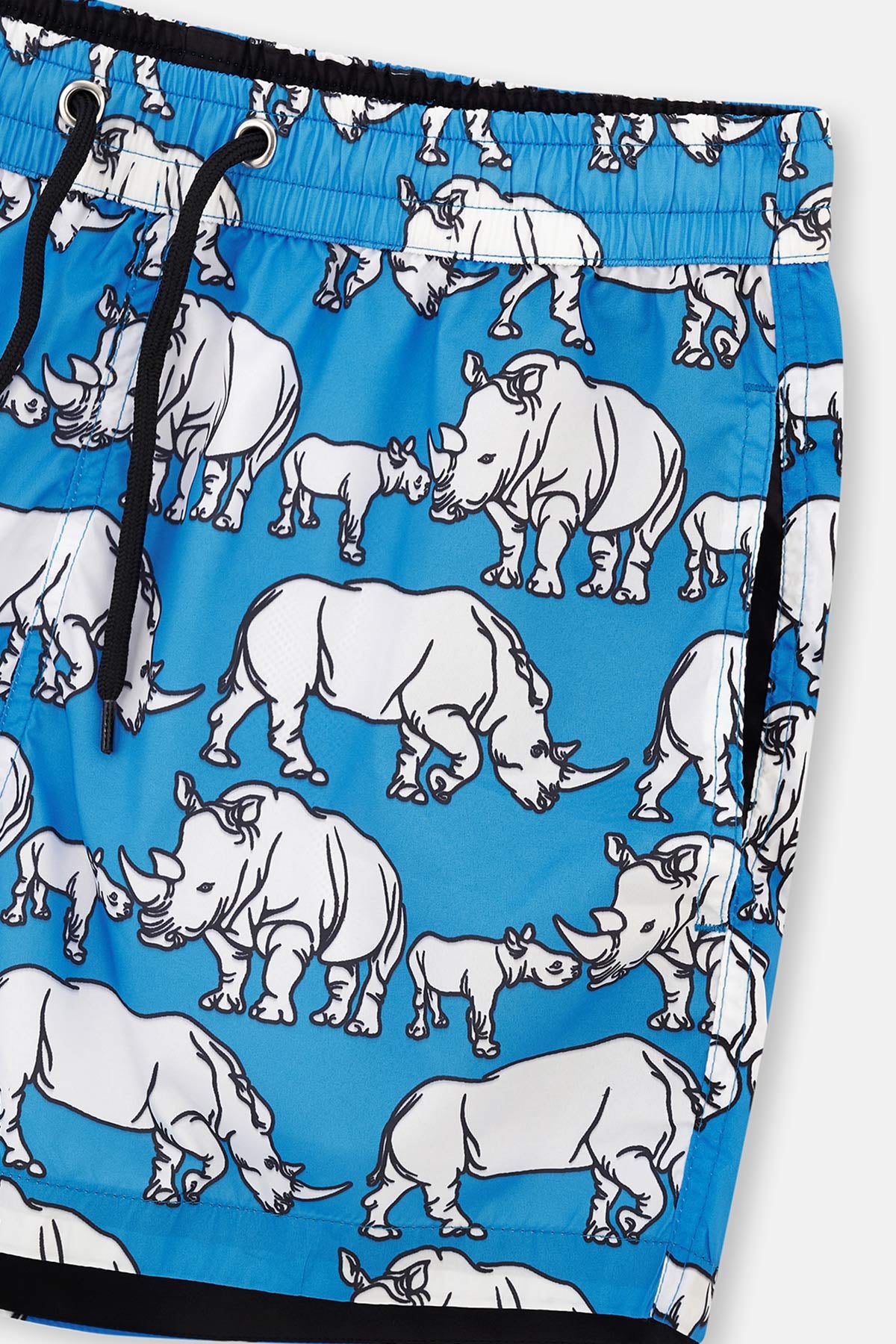 Turkuaz Micro Kısa Gergedan Desenli Deniz Şortu