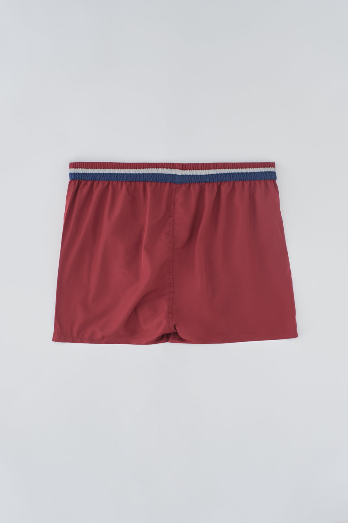 Bordo Micro Kısa Kemeri Parçalı Şort