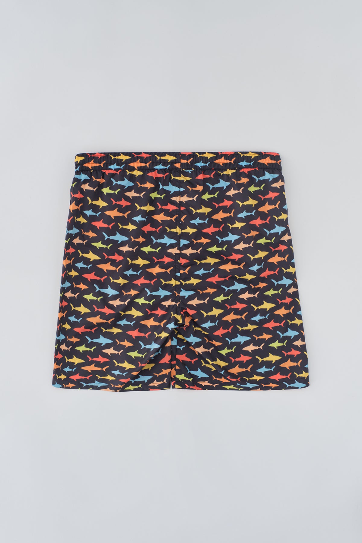 Lacivert Micro Orta Balık Desenli Şort