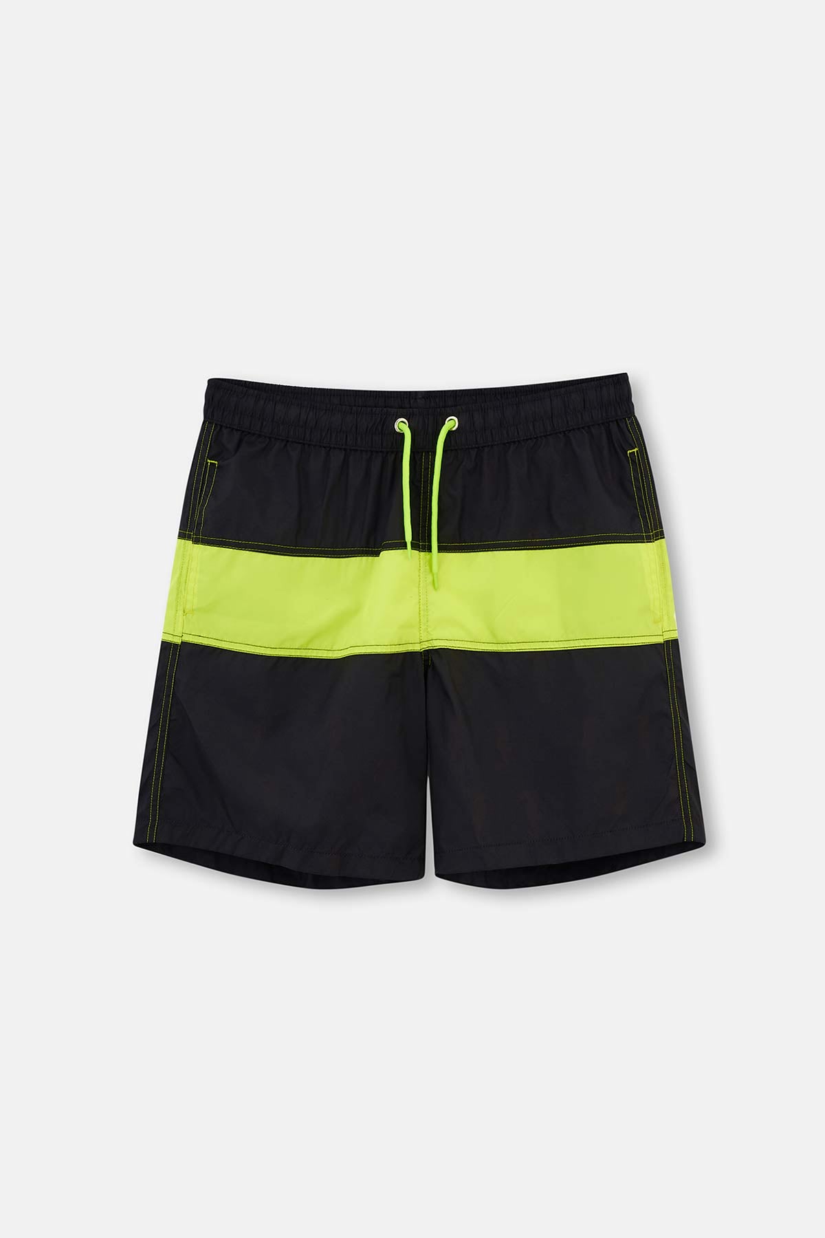 NAVY - GREEN SWIM SHORT