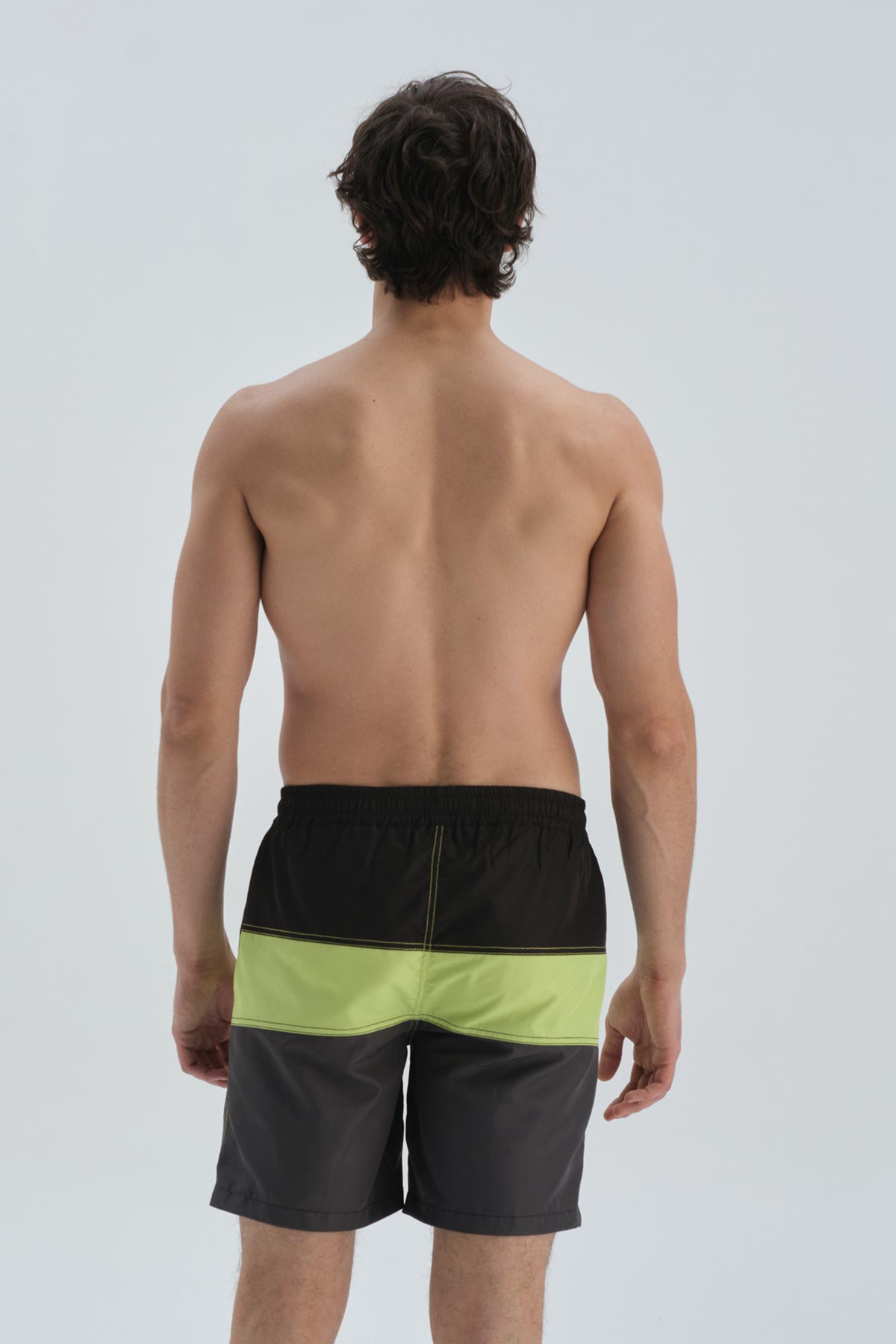 NAVY - GREEN SWIM SHORT