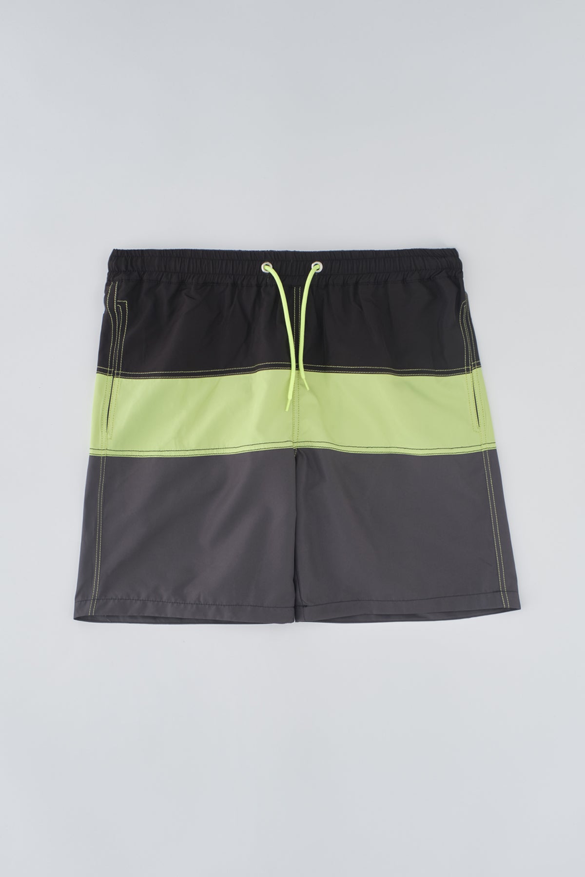 NAVY - GREEN SWIM SHORT