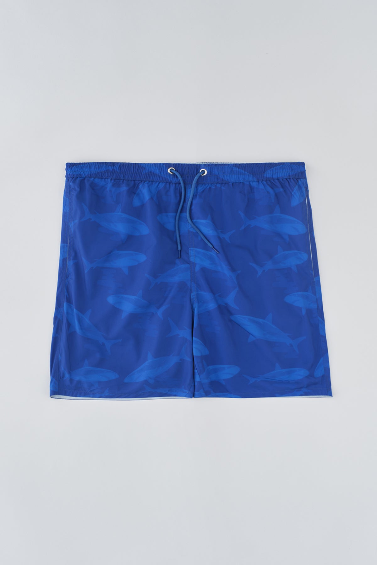 Sax Micro Uzun Balık Desenli Deniz Şortu