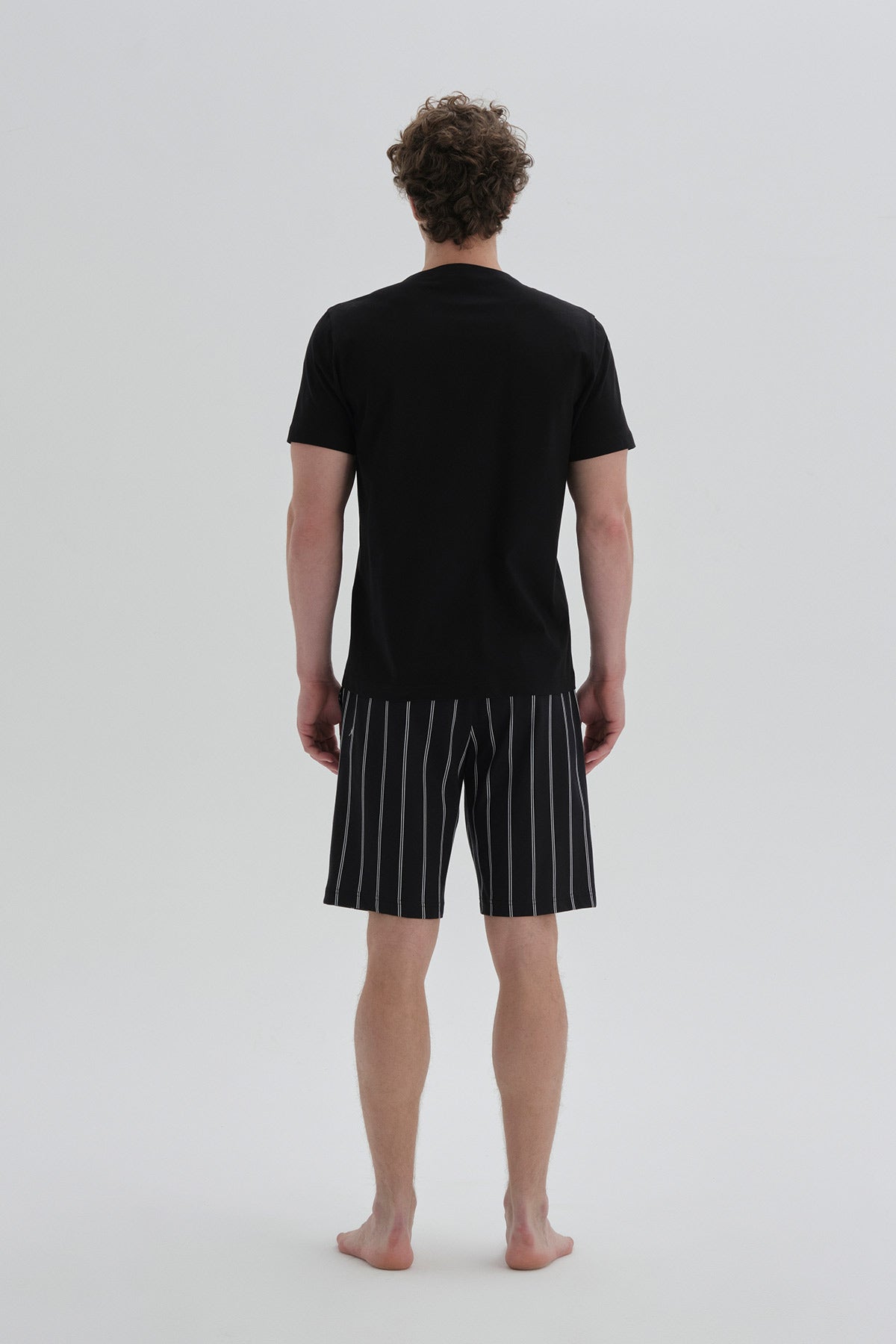 BLACK SHORT PYJAMA SET