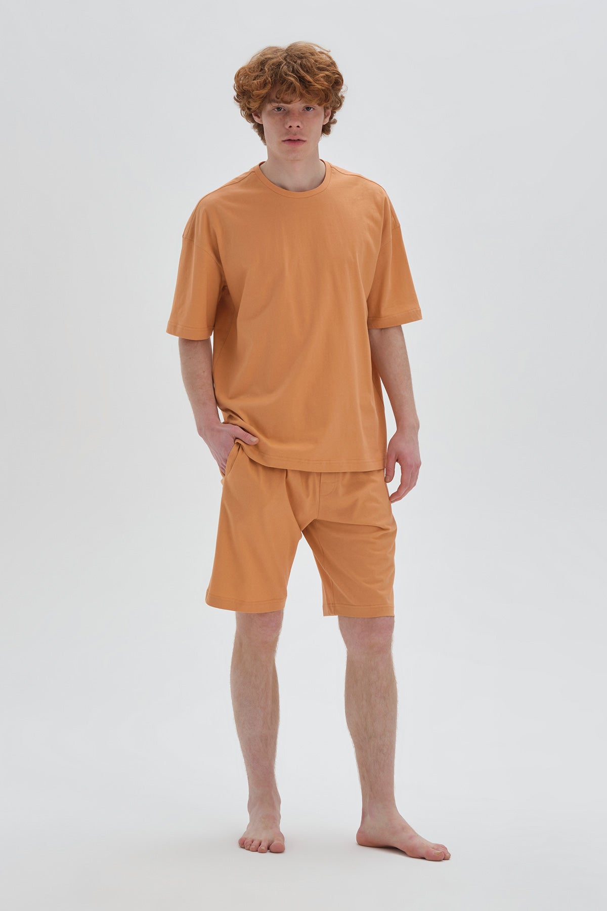 ORANGE SHORT PYJAMA SET