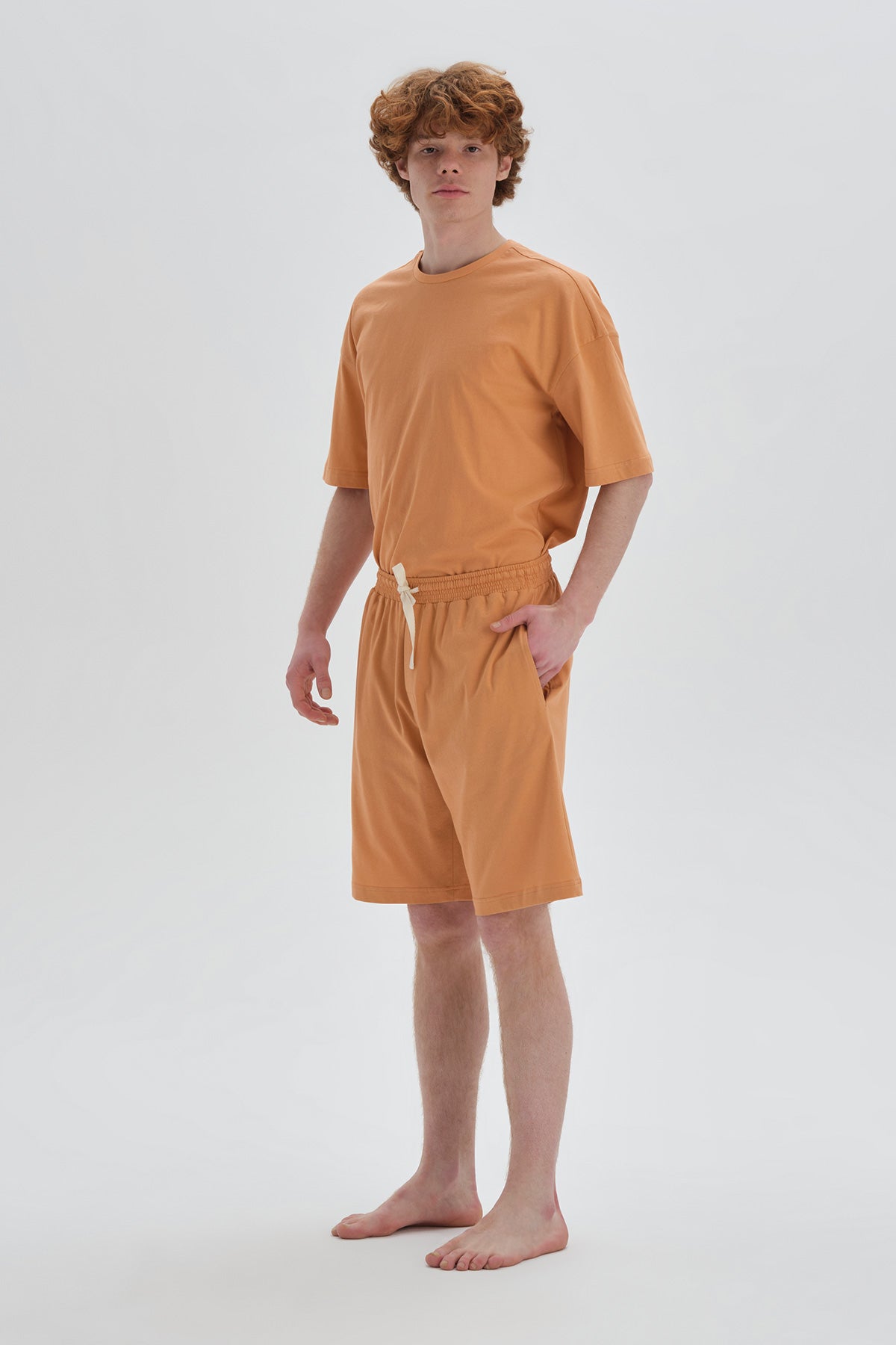 ORANGE SHORT PYJAMA SET