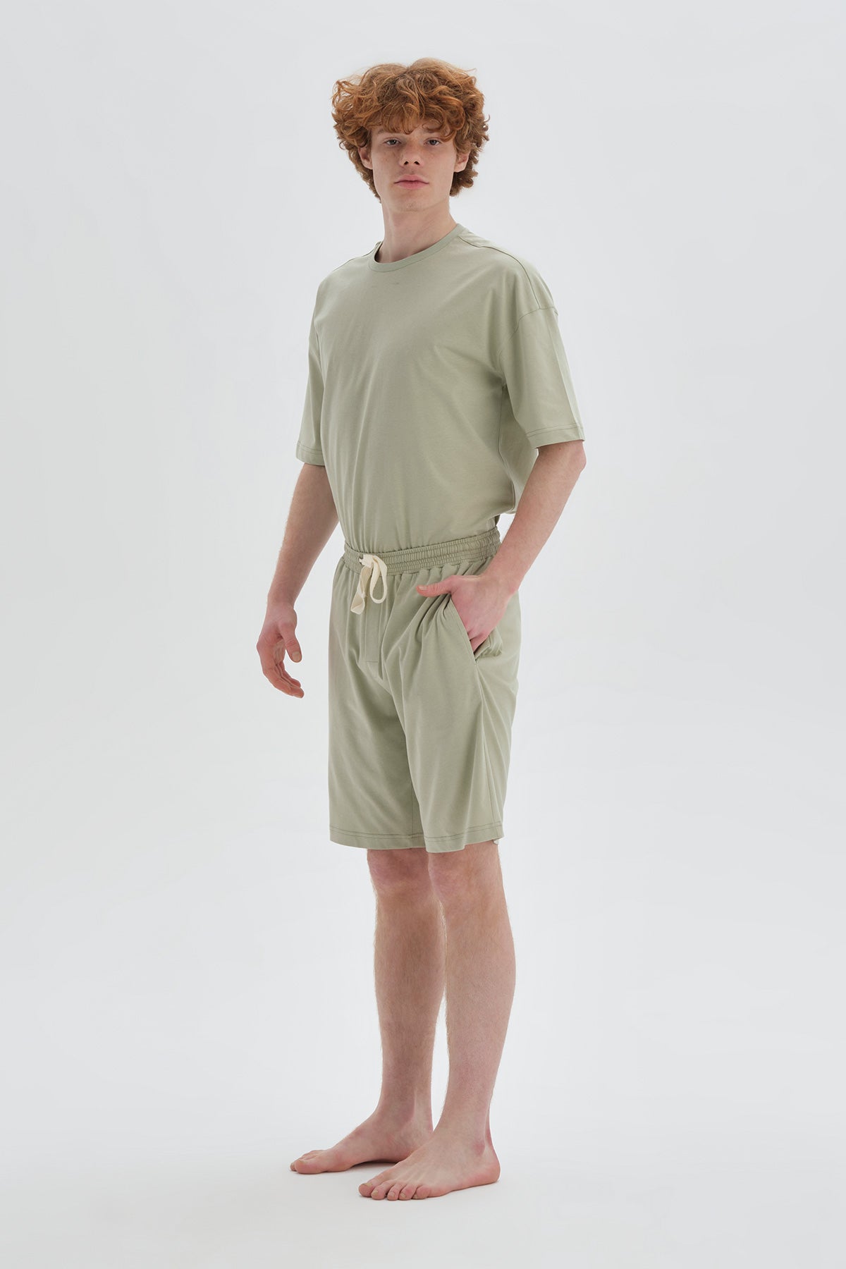 GREEN SHORT PYJAMA SET