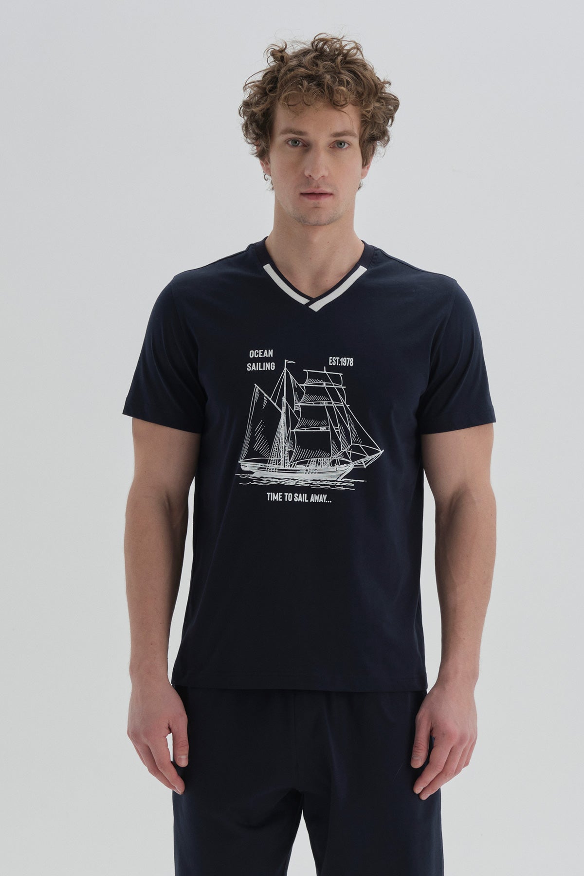 NAVY SHORT PYJAMA SET