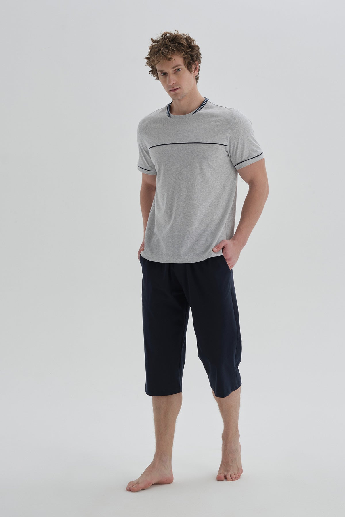 GREY SHORT PYJAMA SET