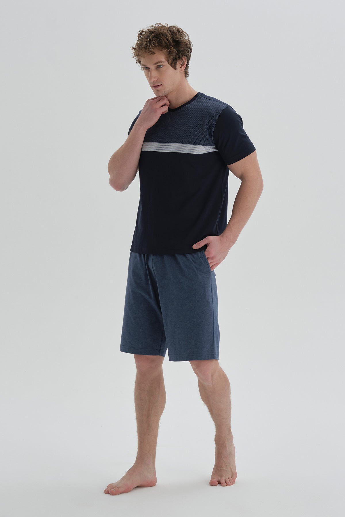 NAVY SHORT PYJAMA SET