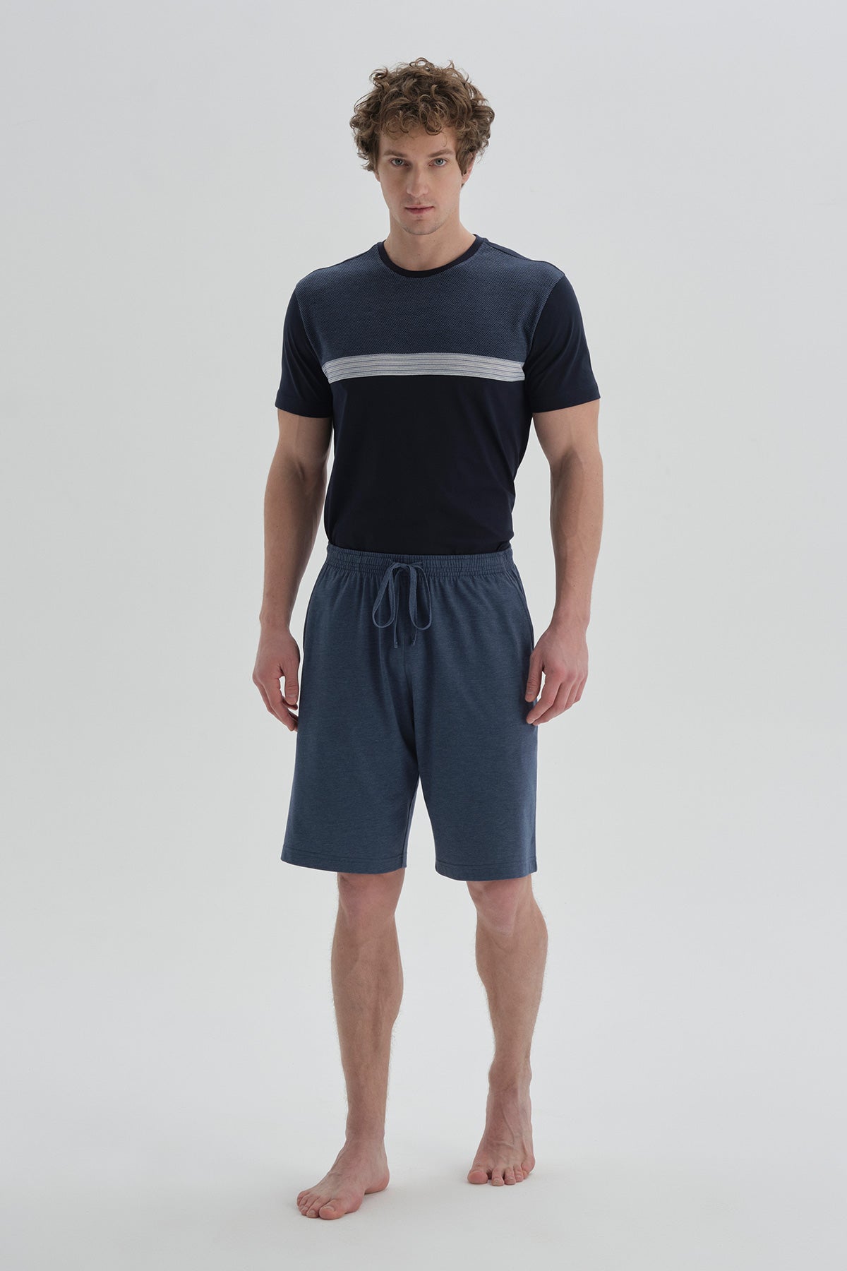 NAVY SHORT PYJAMA SET