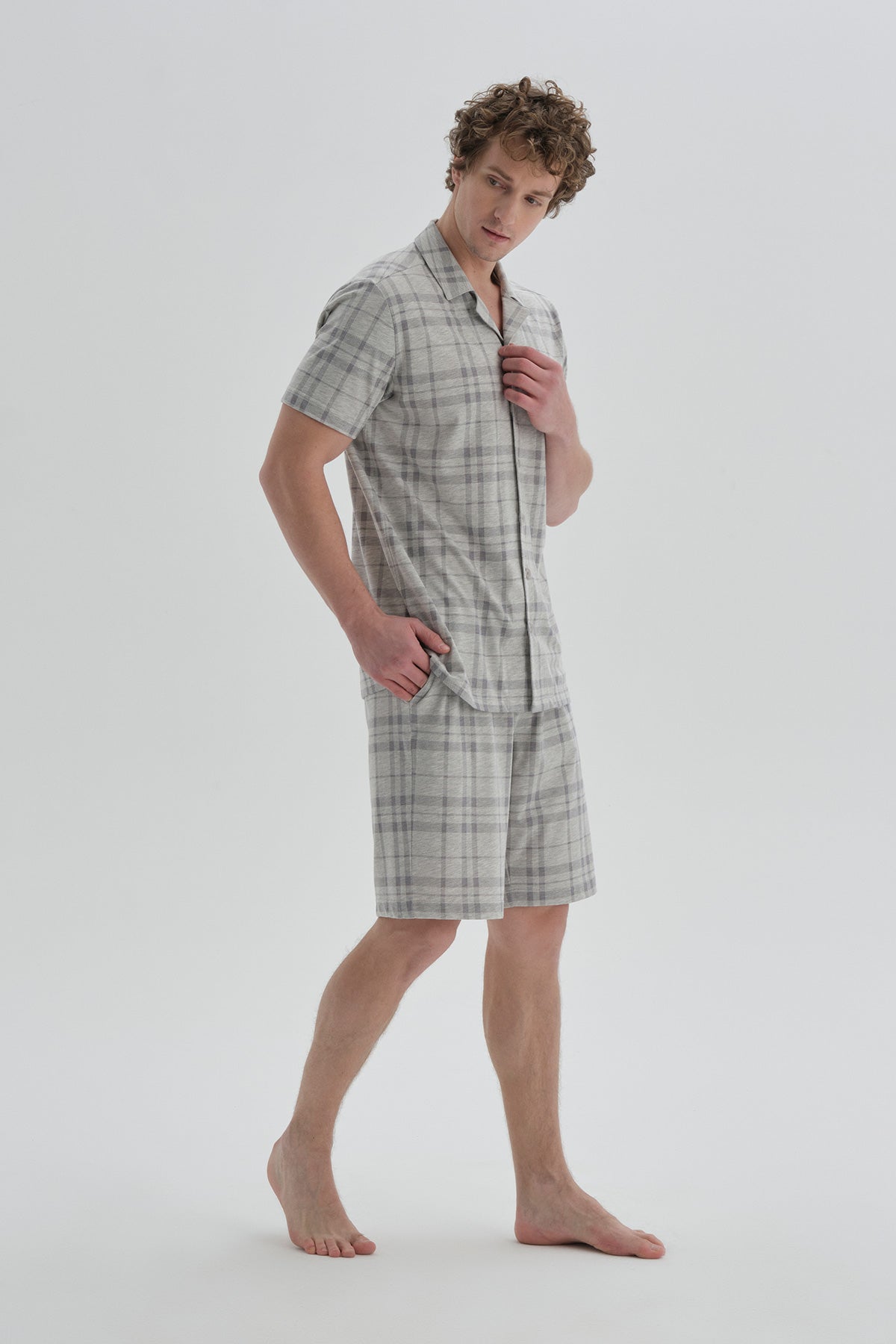 GREY SHORT PYJAMA SET